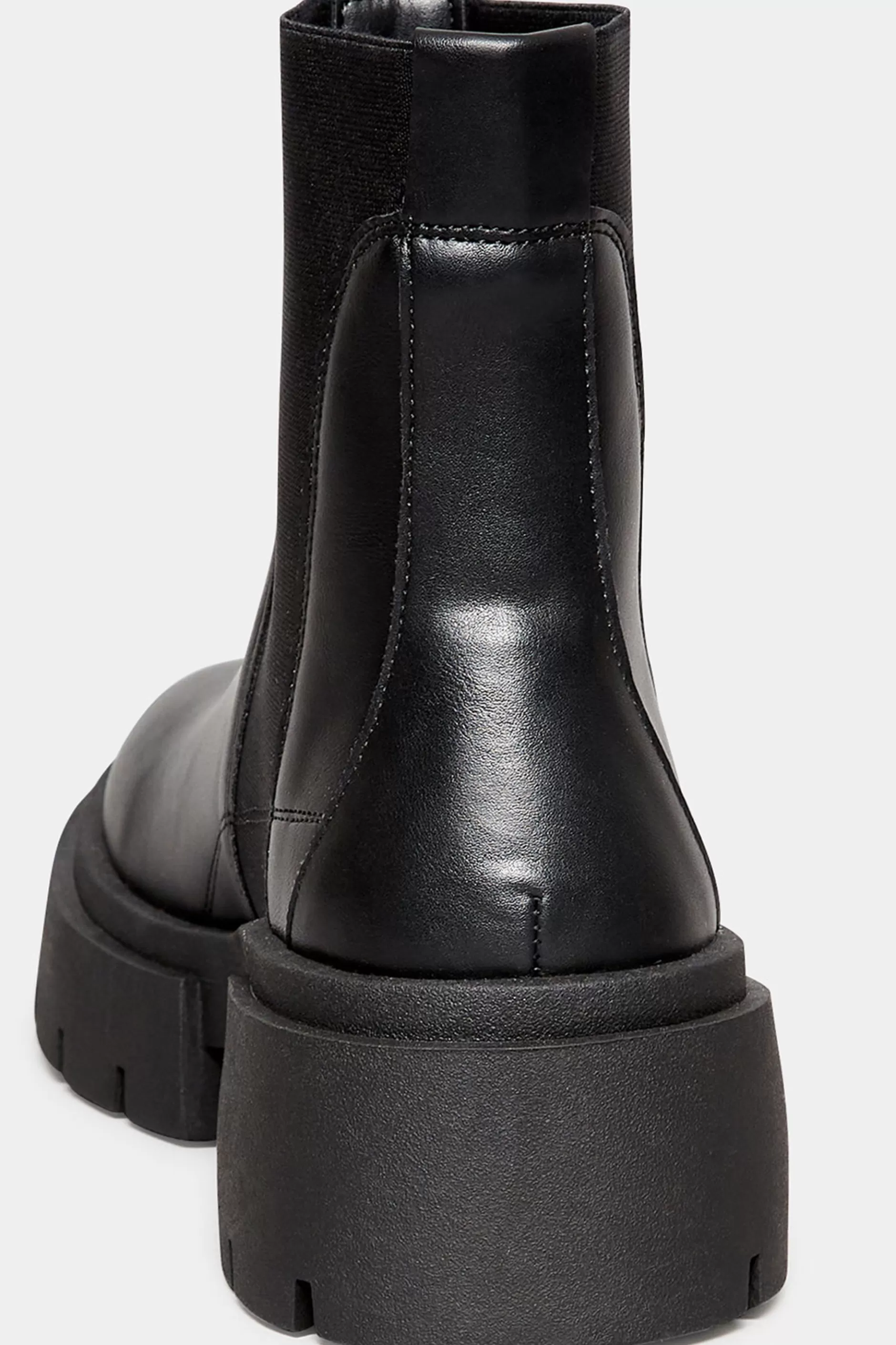 Women M&Co Boots>Limited Collection Limited Collection Black Chunky Chelsea Ankle Boots In Wide E Fit
