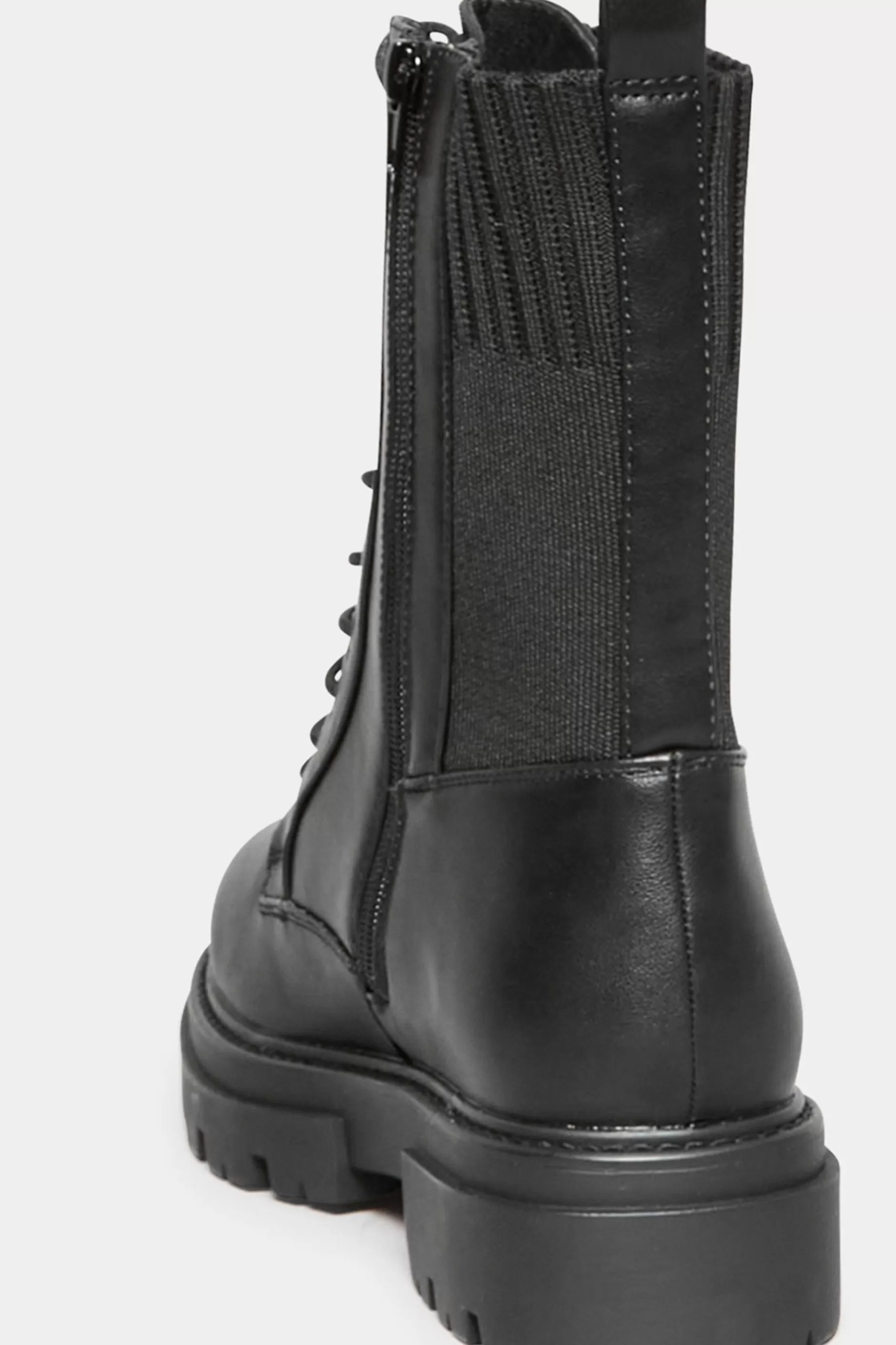 Women M&Co Boots>Limited Collection Limited Collection Black Chunky Sock Lace Up Boots In Wide E Fit & Extra Wide Eee Fit