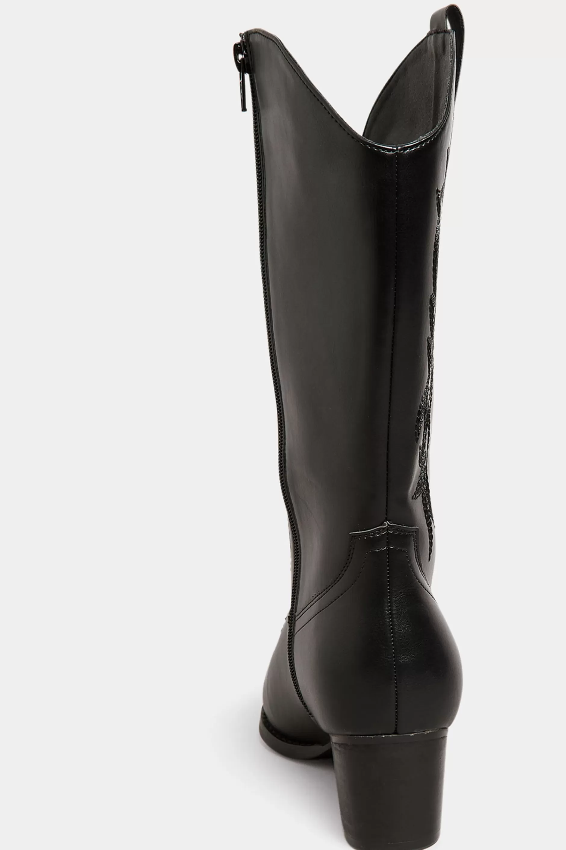 Women M&Co Boots>Limited Collection Limited Collection Black Cowboy Boots In Extra Wide Eee Fit