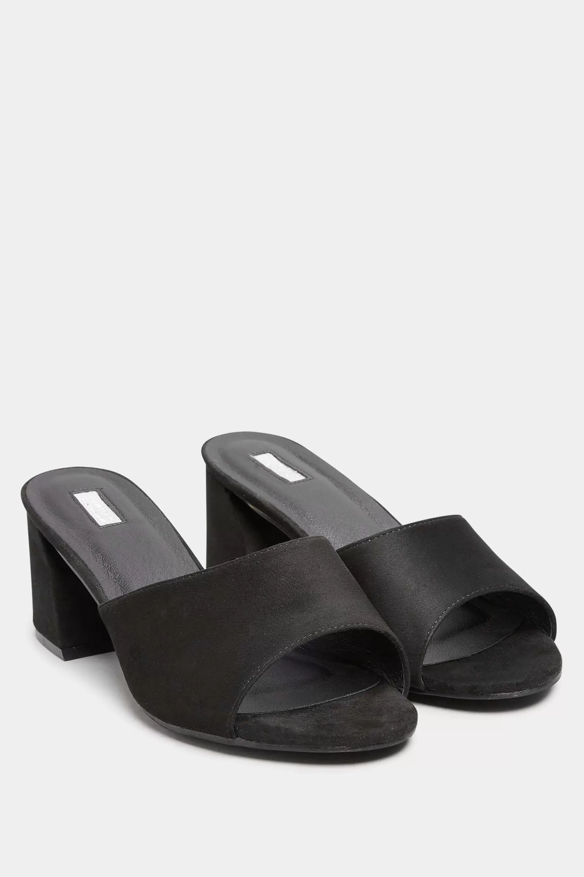 Women M&Co Heels>Limited Collection Limited Collection Black Cut Out Block Heel Sandals In Wide E Fit & Extra Wide Eee Fit