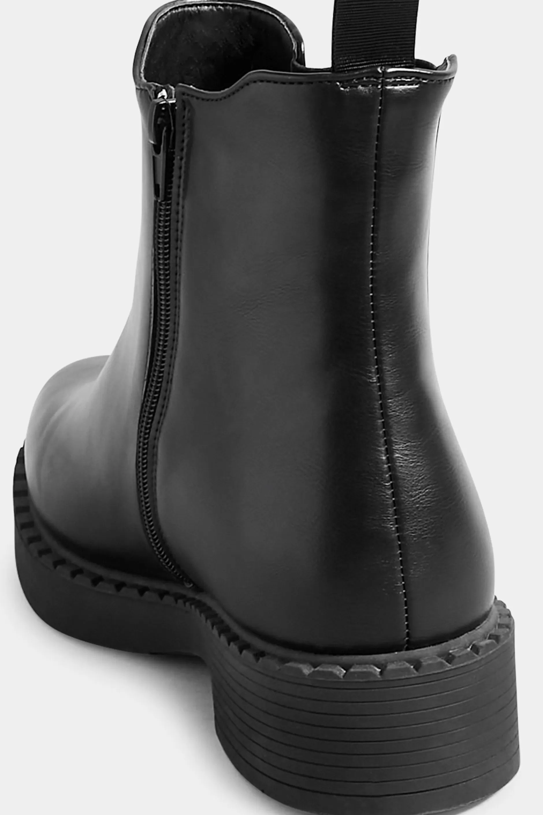 Women M&Co Boots>Limited Collection Limited Collection Black Faux Leather Chelsea Boots In Extra Wide Eee Fit