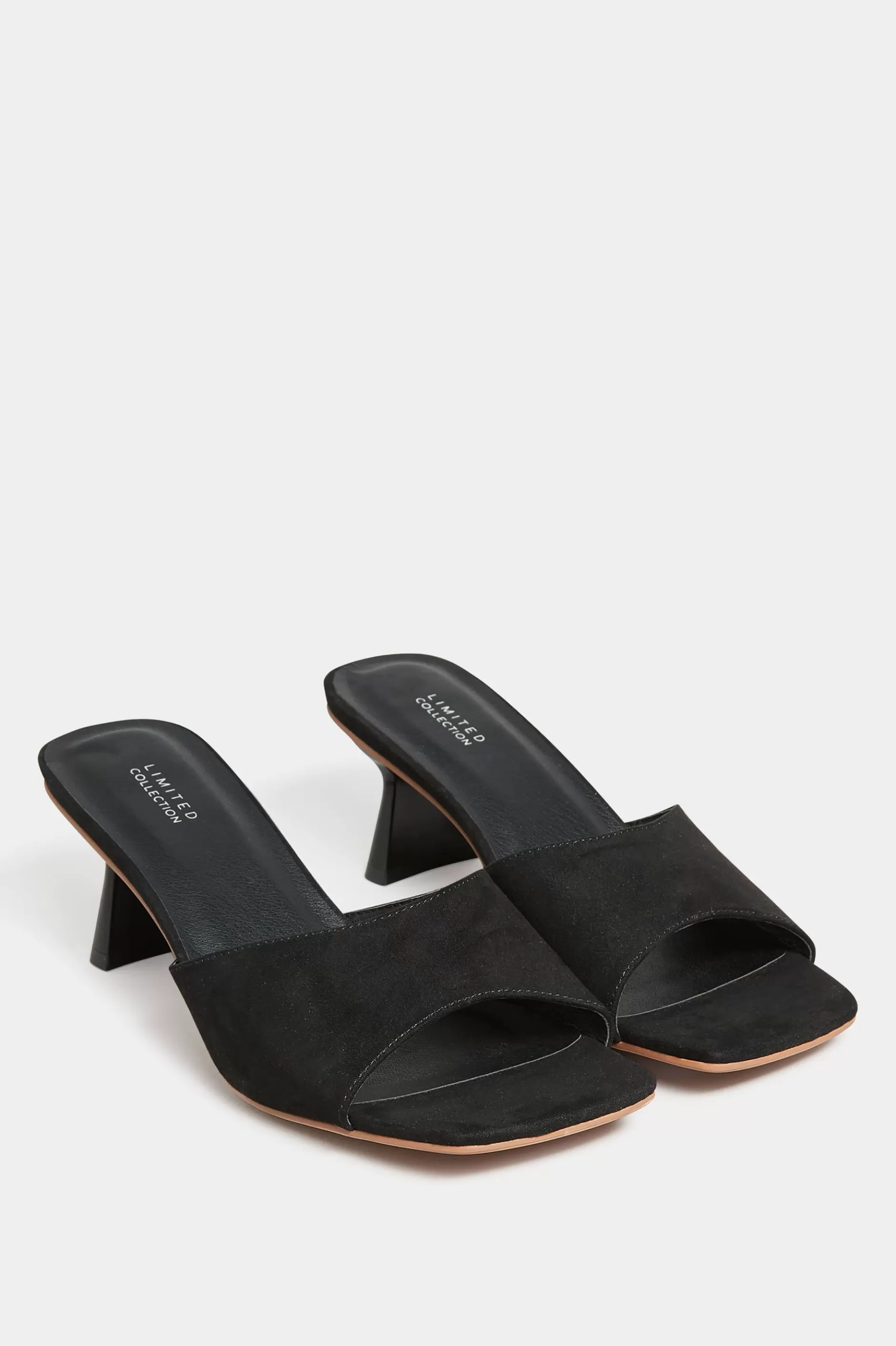 Women M&Co Mules & Sliders>Limited Collection Limited Collection Black Kitten Heel Mule In Wide E Fit & Extra Wide Eee Fit