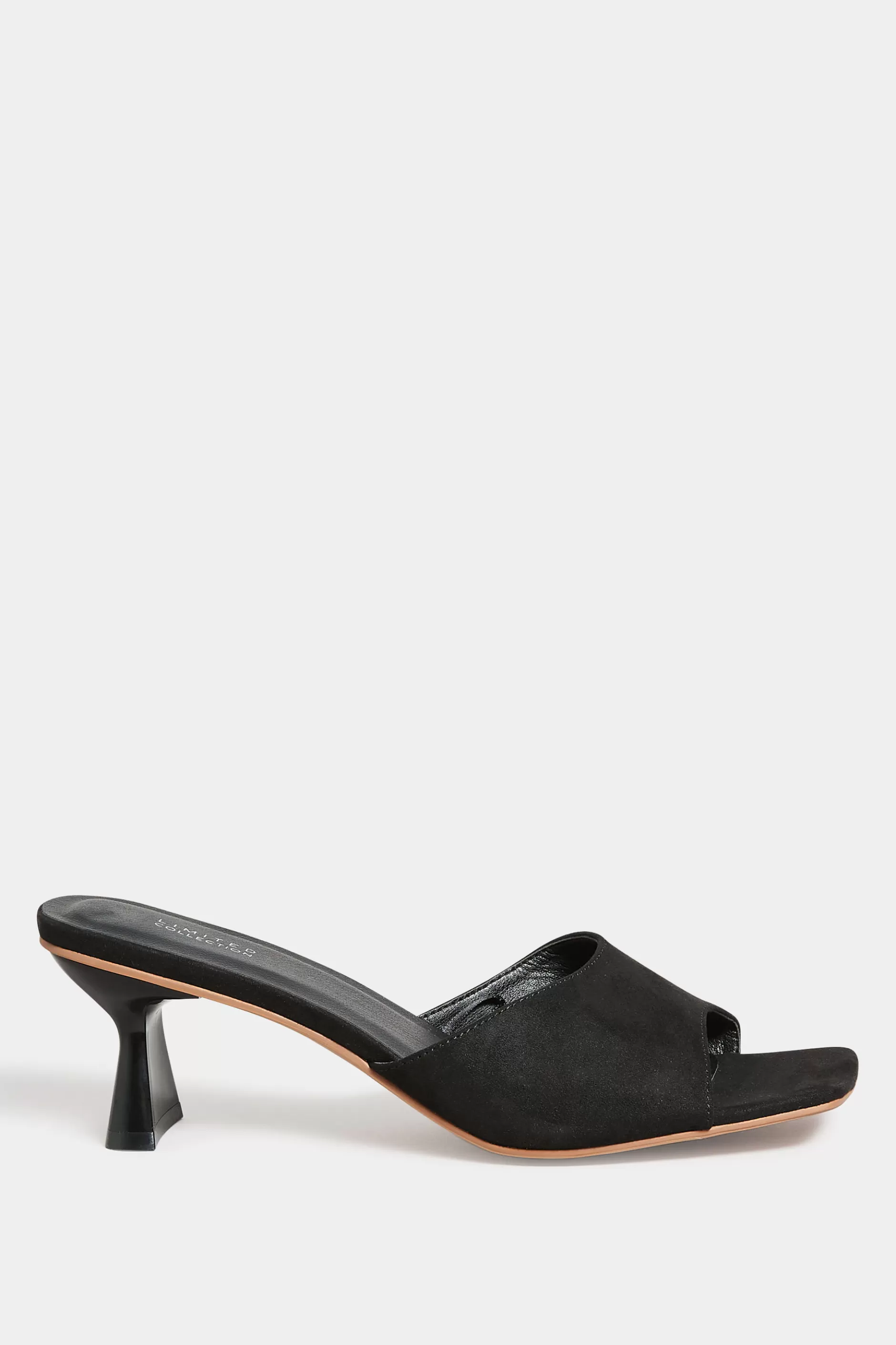 Women M&Co Mules & Sliders>Limited Collection Limited Collection Black Kitten Heel Mule In Wide E Fit & Extra Wide Eee Fit
