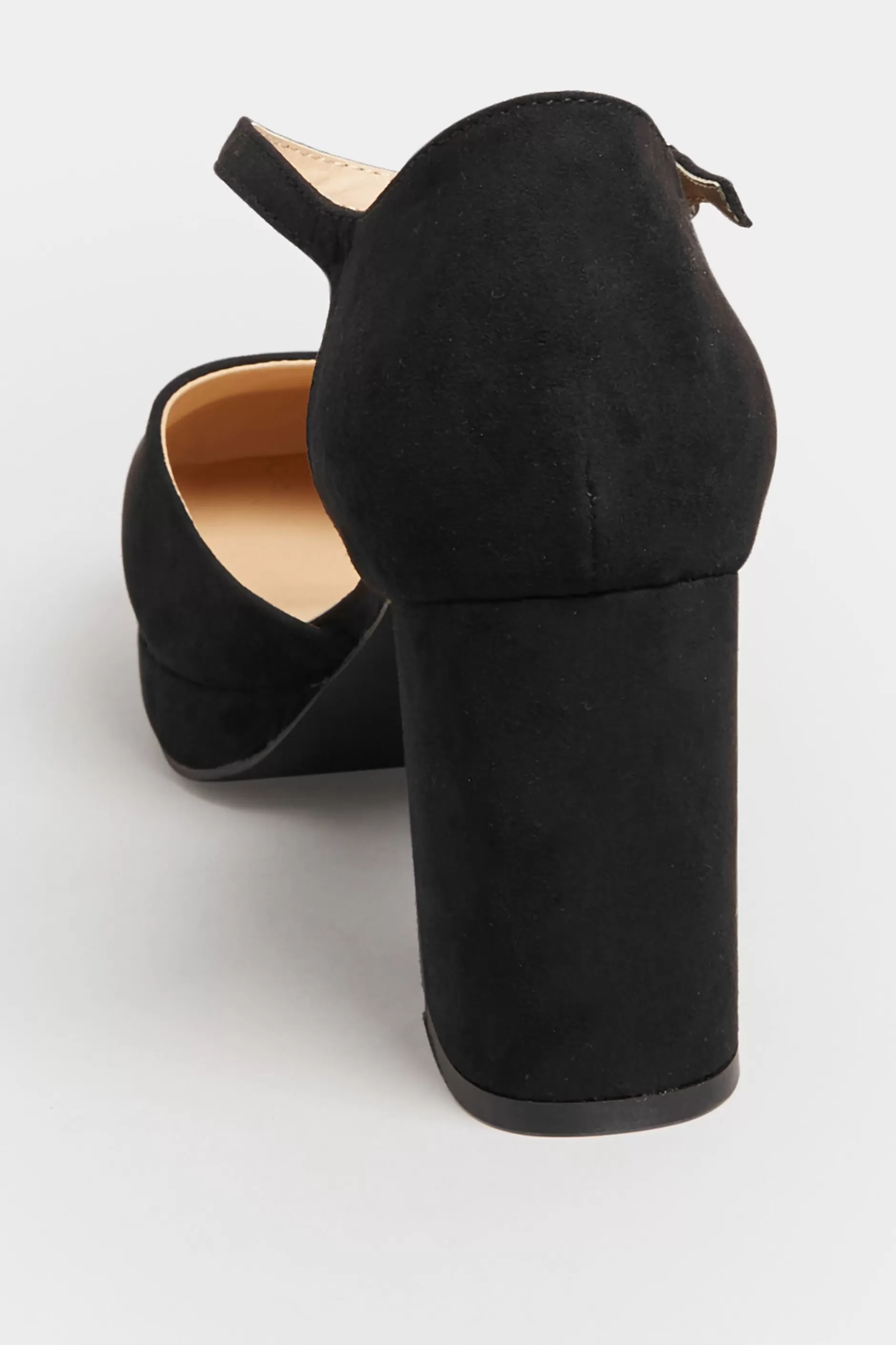 Women M&Co Heels>Limited Collection Limited Collection Black Platform Court Shoes In Extra Wide Eee Fit