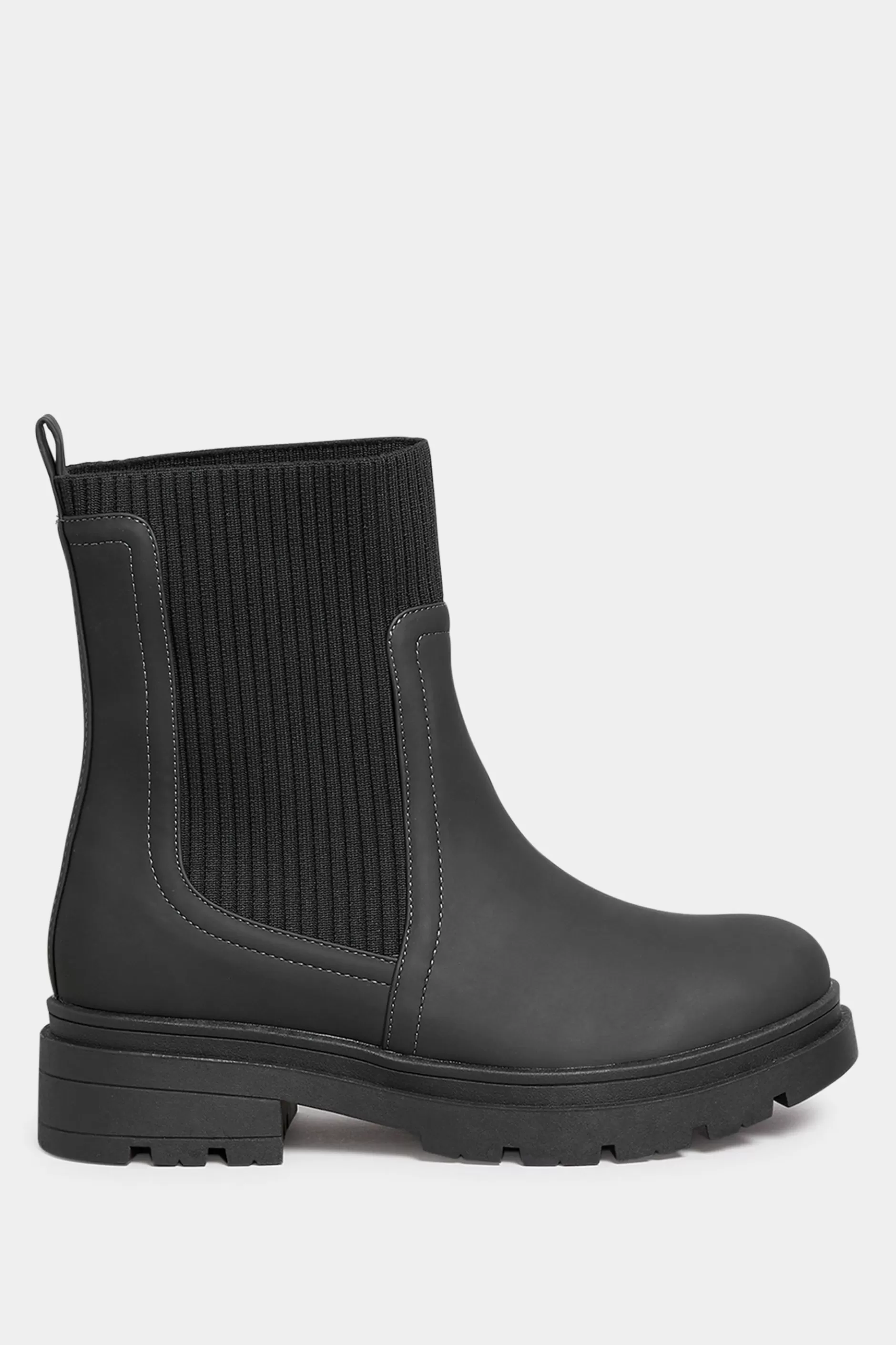 Women M&Co Boots>Limited Collection Limited Collection Black Sock Chelsea Boots In Wide E Fit & Extra Wide Eee Fit