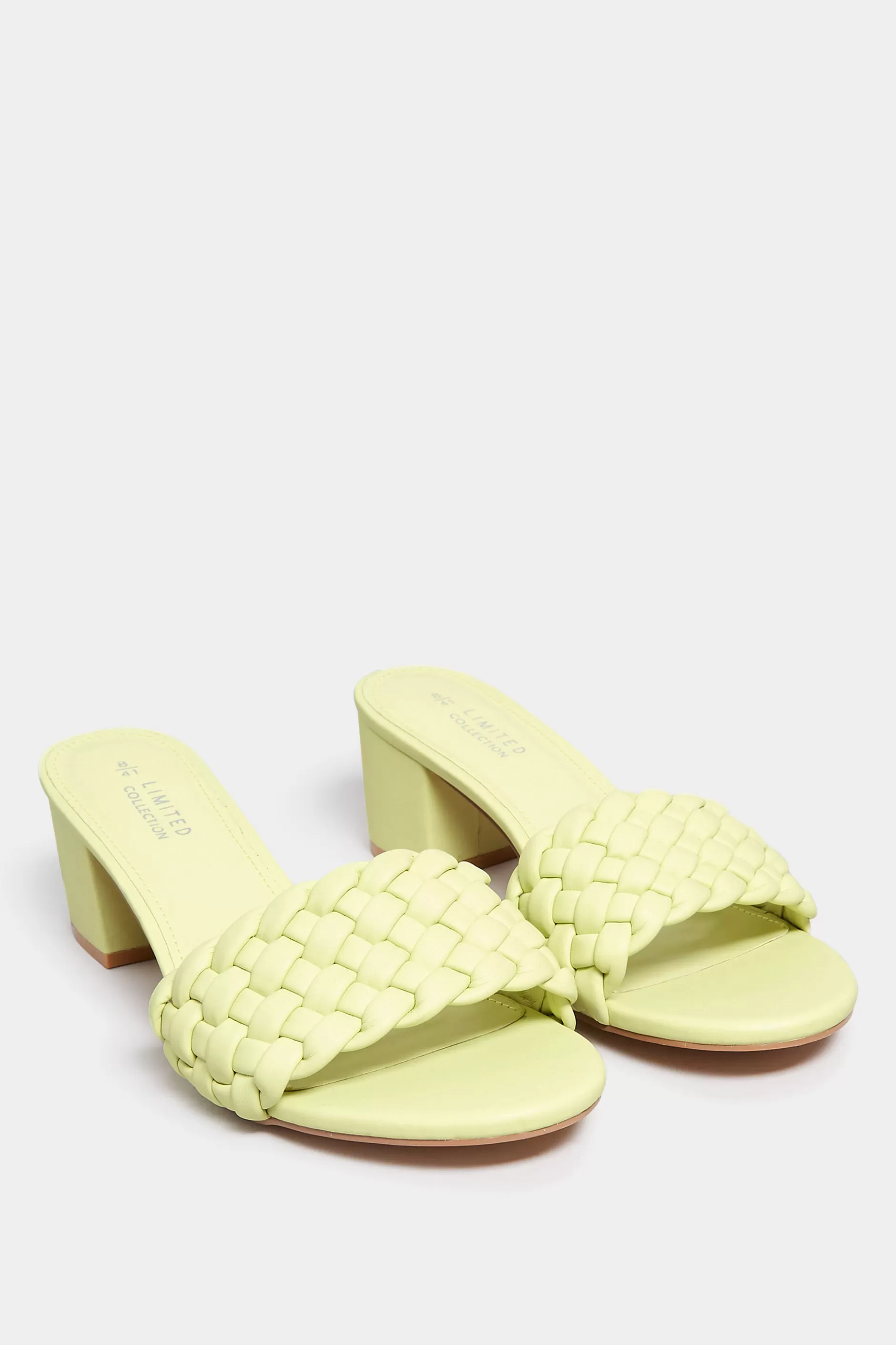 Women M&Co Mules & Sliders>Limited Collection Limited Collection Green Plaited Mule In Wide E Fit & Extra Wide Eee Fit