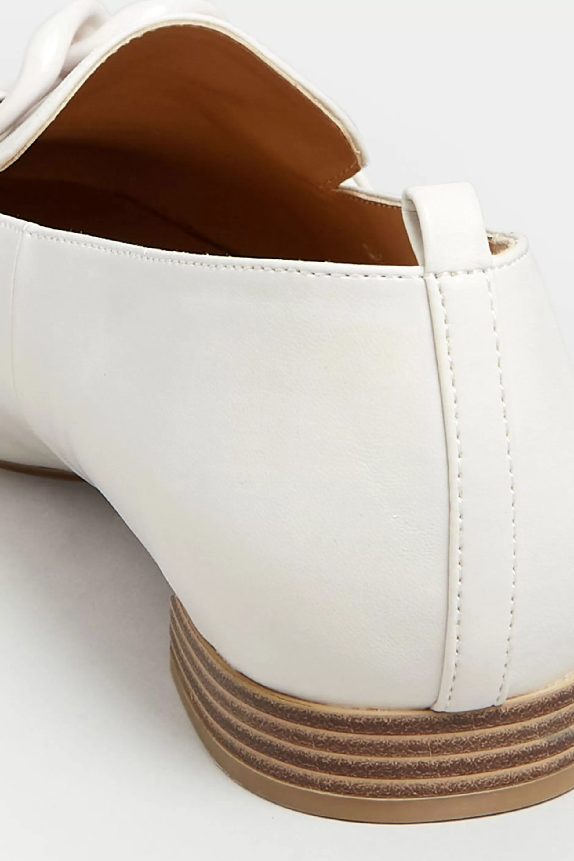 Women M&Co Flat Shoes>Limited Collection Limited Collection Ivory White Chain Loafers In Wide E Fit