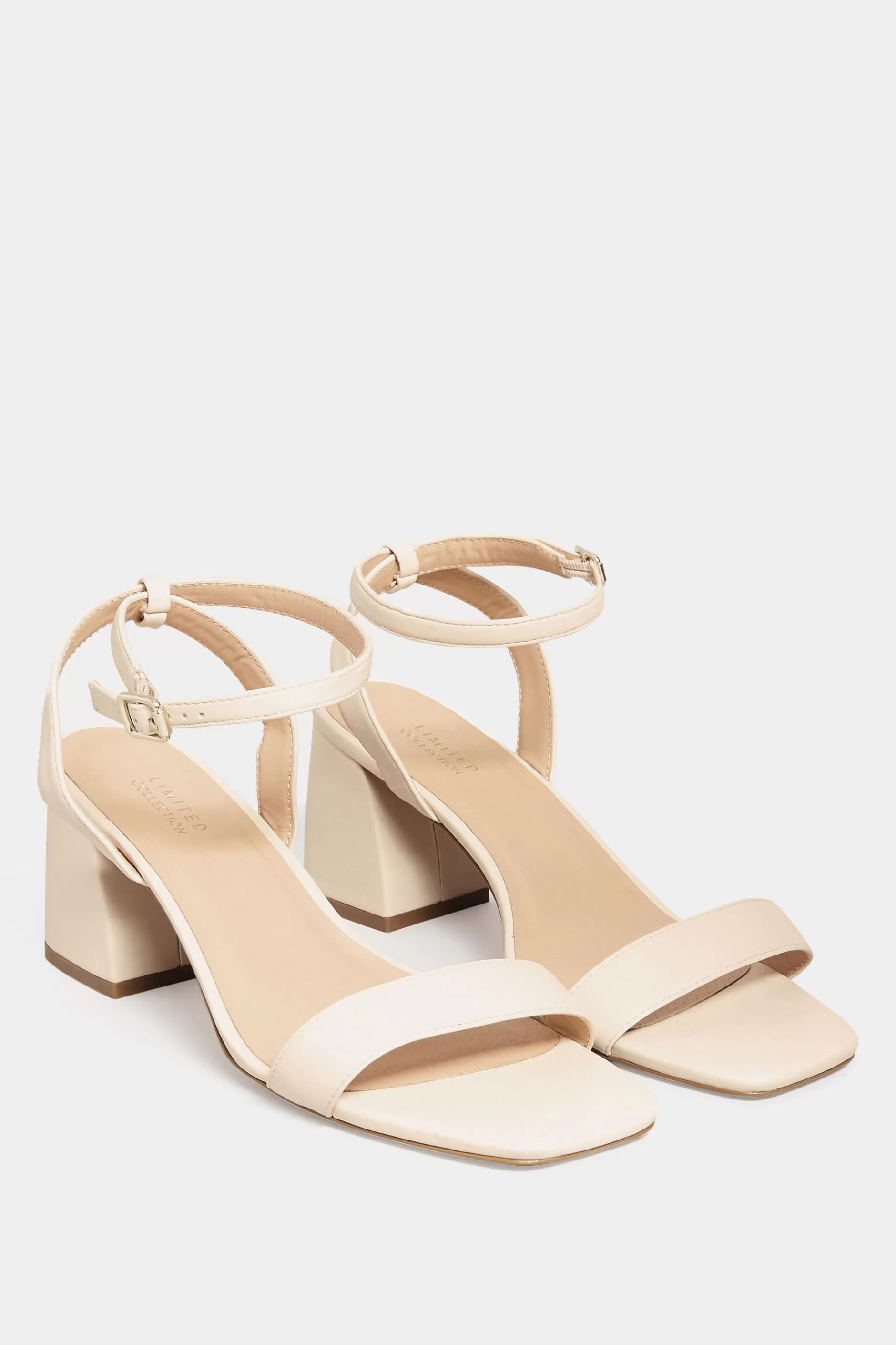 Women M&Co Heels>Limited Collection Limited Collection Nude Block Heel Sandals In Wide E Fit & Extra Wide Eee Fit