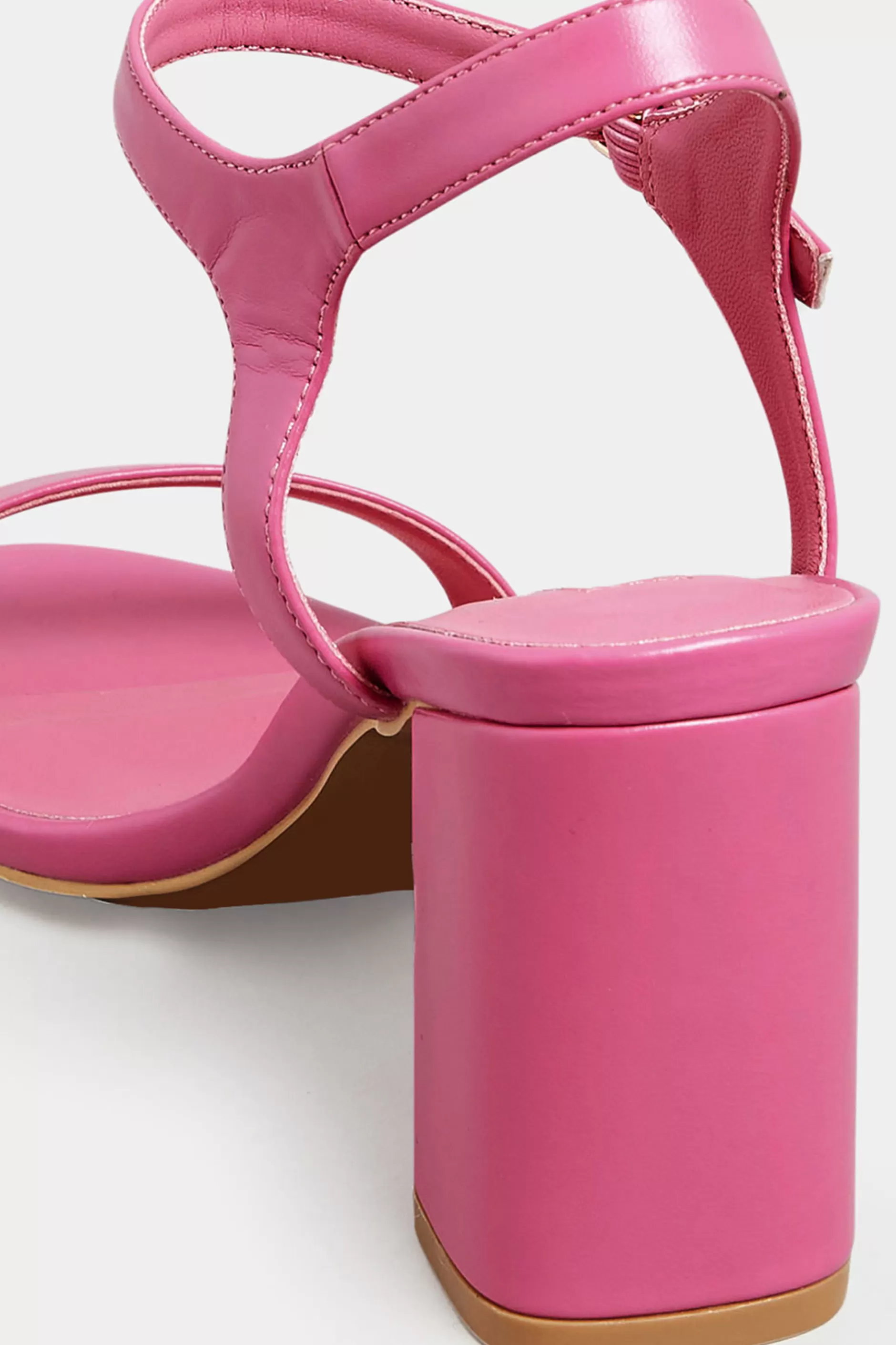 Women M&Co Heels>Limited Collection Limited Collection Pink Block Heel Sandal In Wide E Fit & Extra Wide Fit