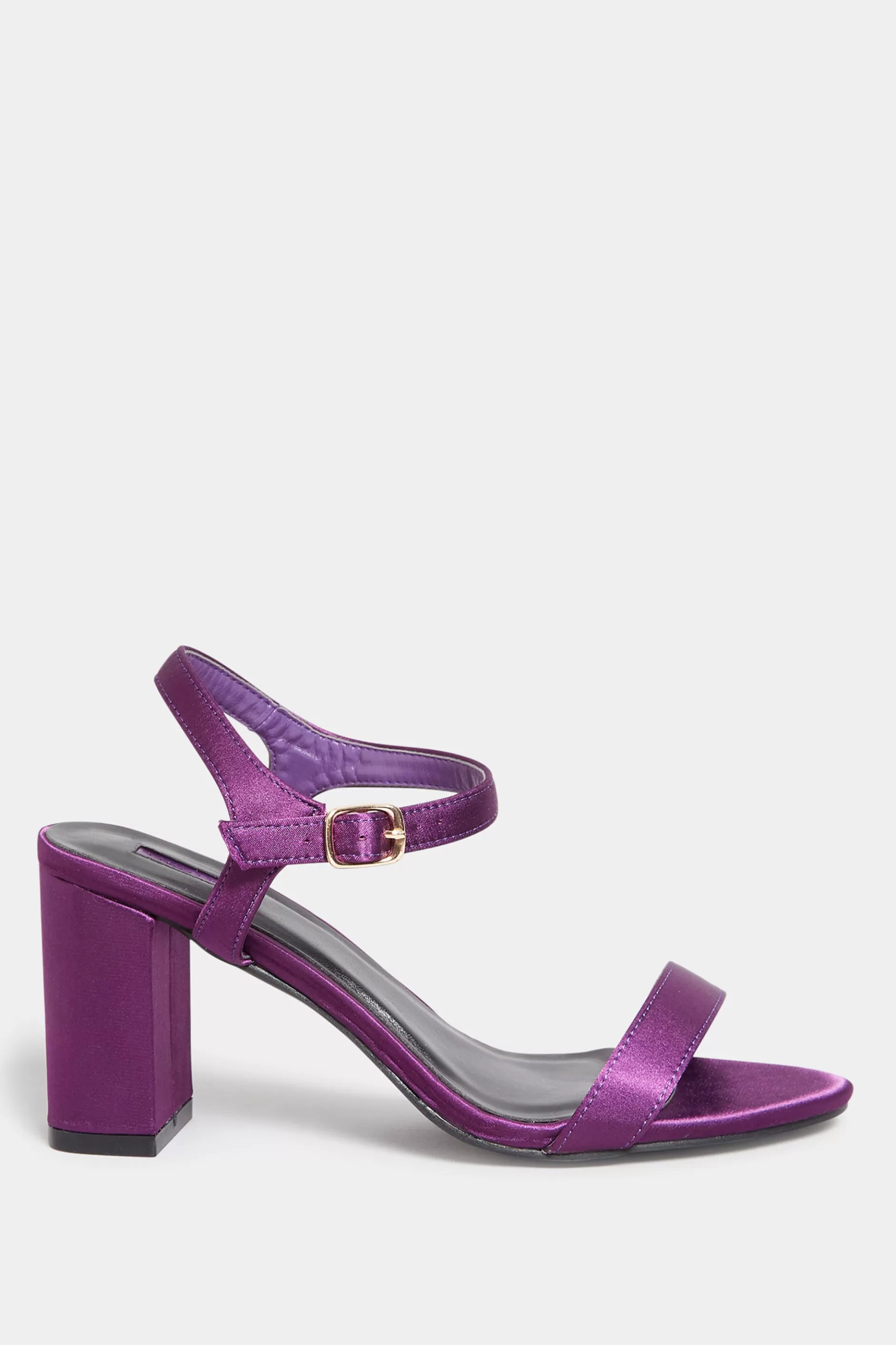 Women M&Co Heels>Limited Collection Limited Collection Purple Block Heel Sandal In Wide E Fit & Extra Wide Eee Fit