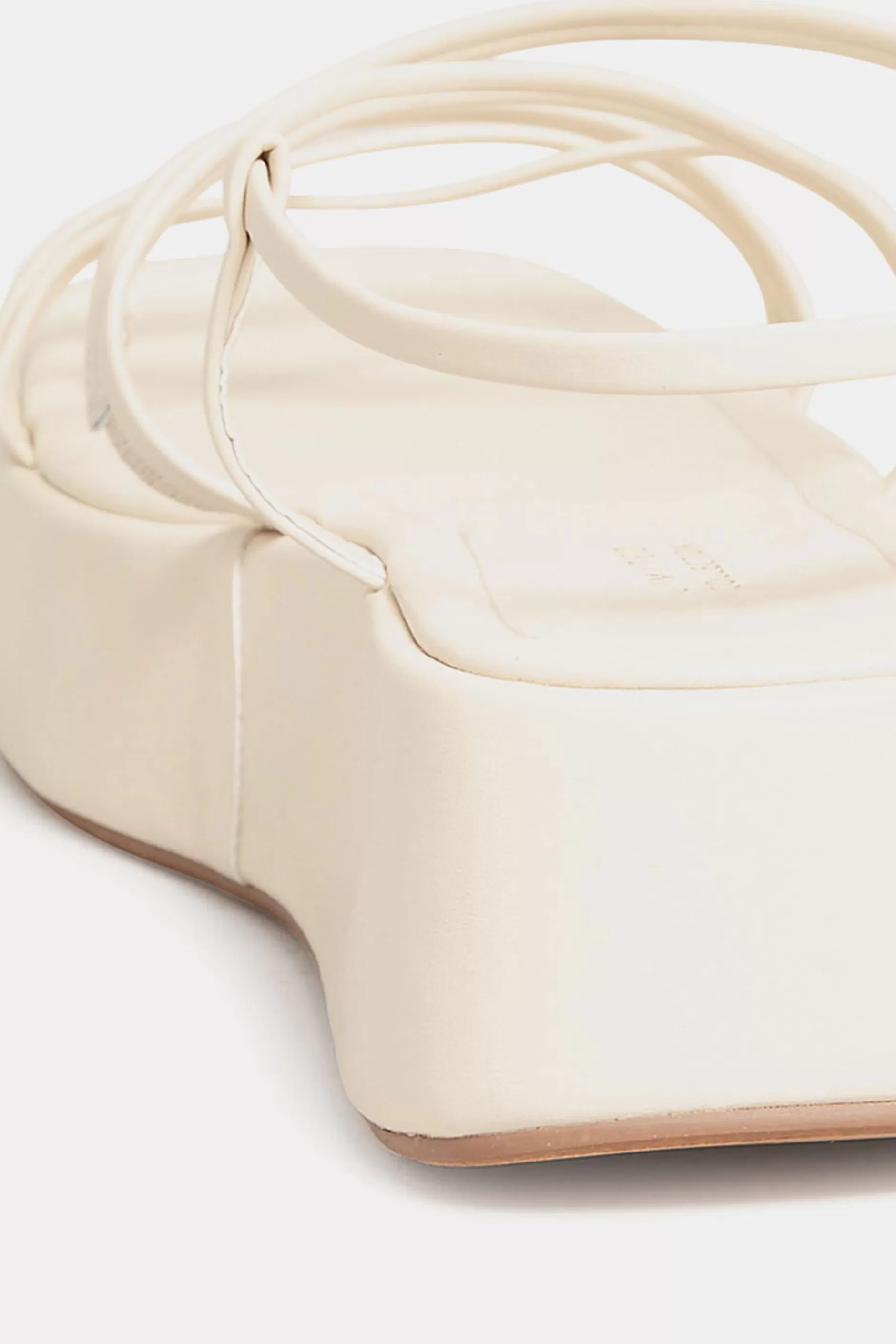 Women M&Co Flat Shoes>Limited Collection Limited Collection White Strappy Flatform Sandals In Extra Wide Eee Fit