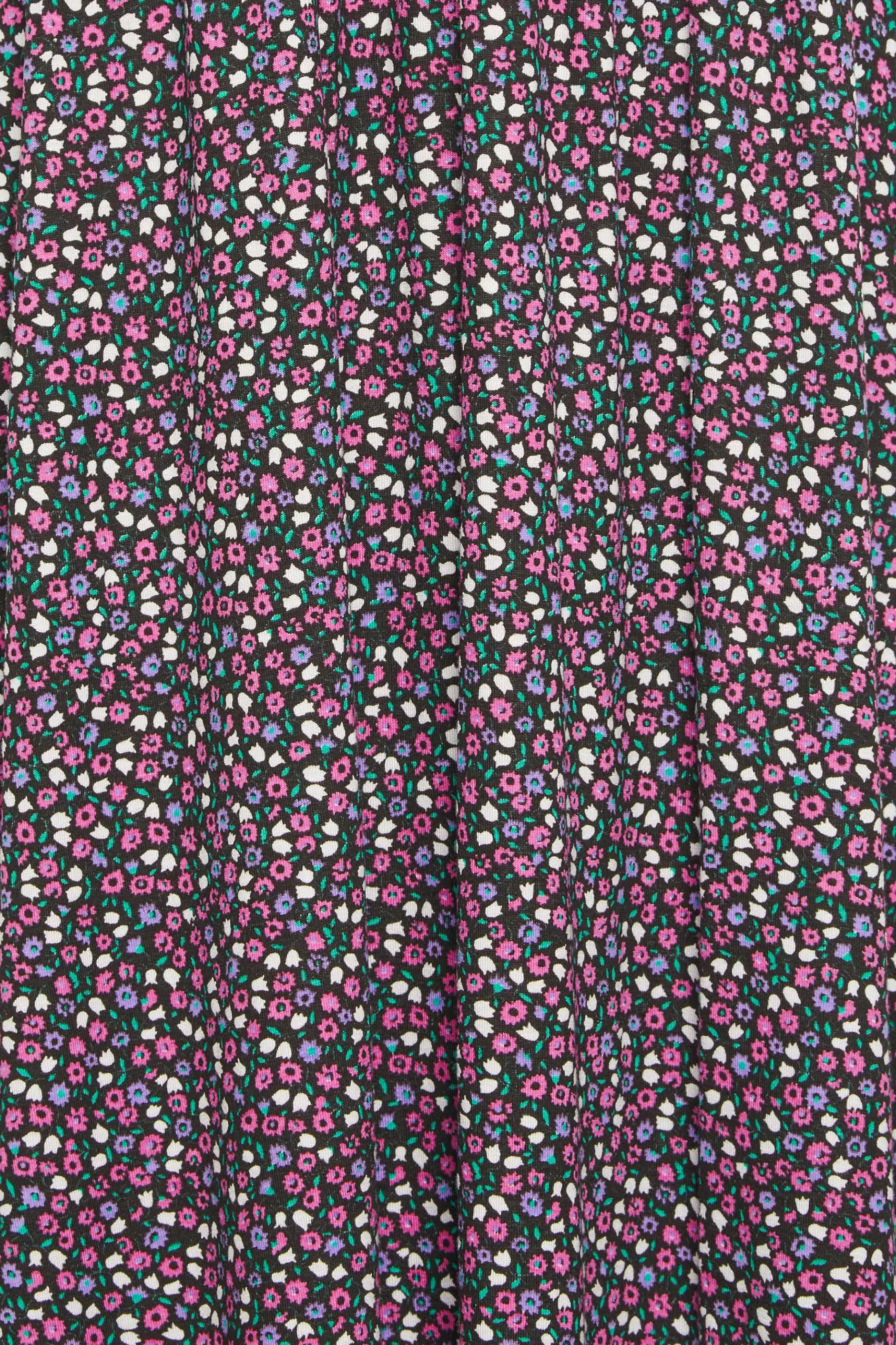 Women M&Co Midi Dresses> Petites Petite Purple Ditsy Floral Print Dress