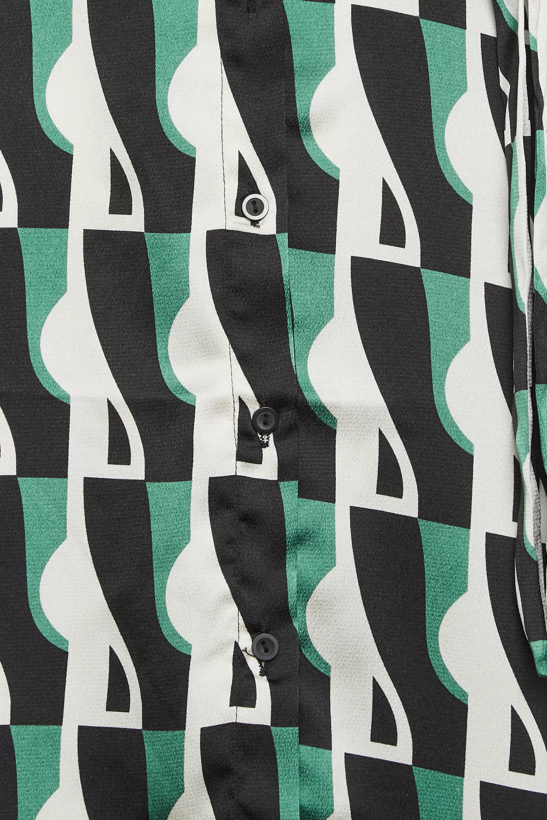 Women M&Co Shirt Dresses> Womens Black Geometric Print Tie Tunic Shirt Dress
