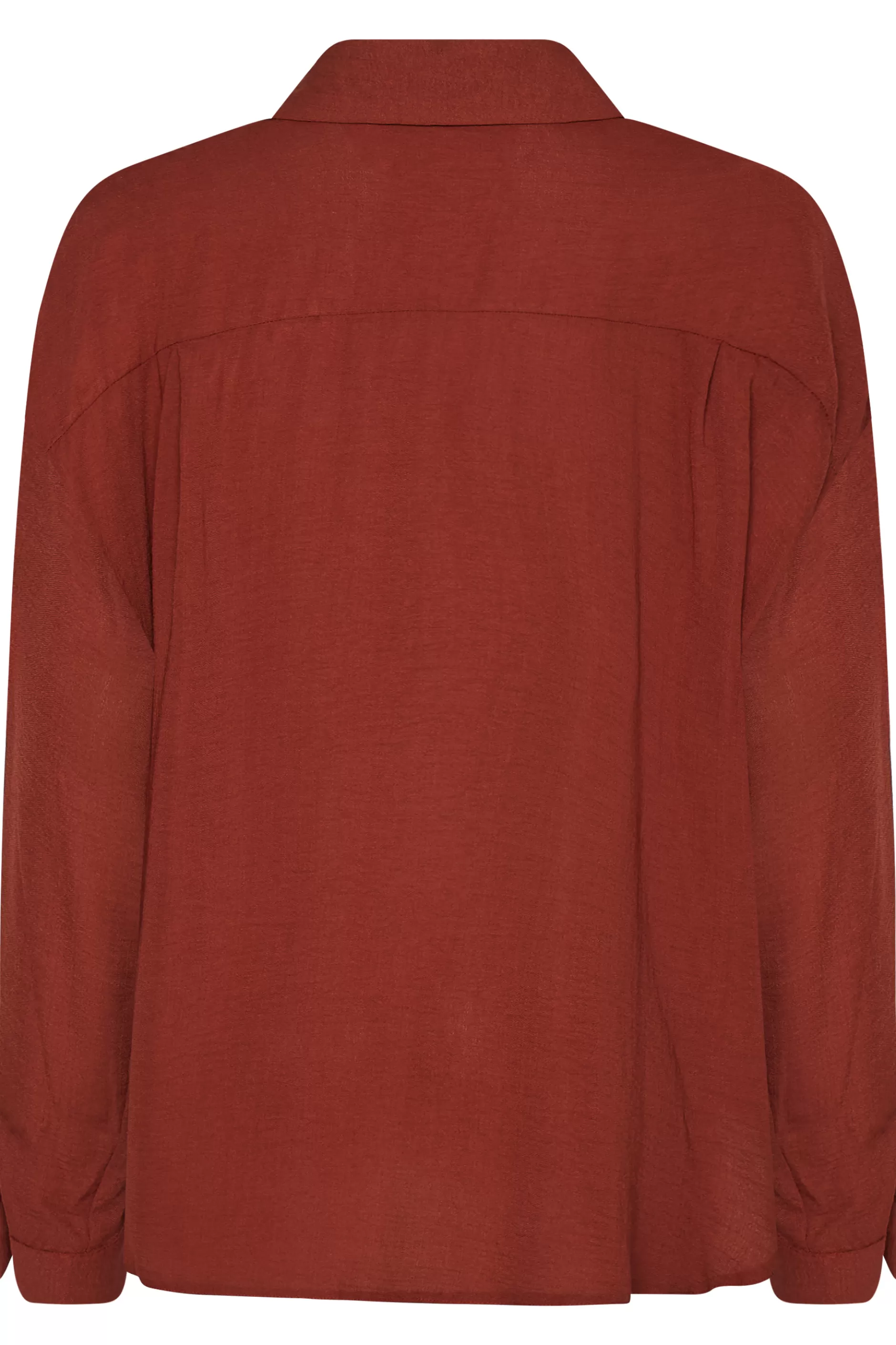 Women M&Co Shirts> Womens Burnt Orange Button Through Pocket Shirt