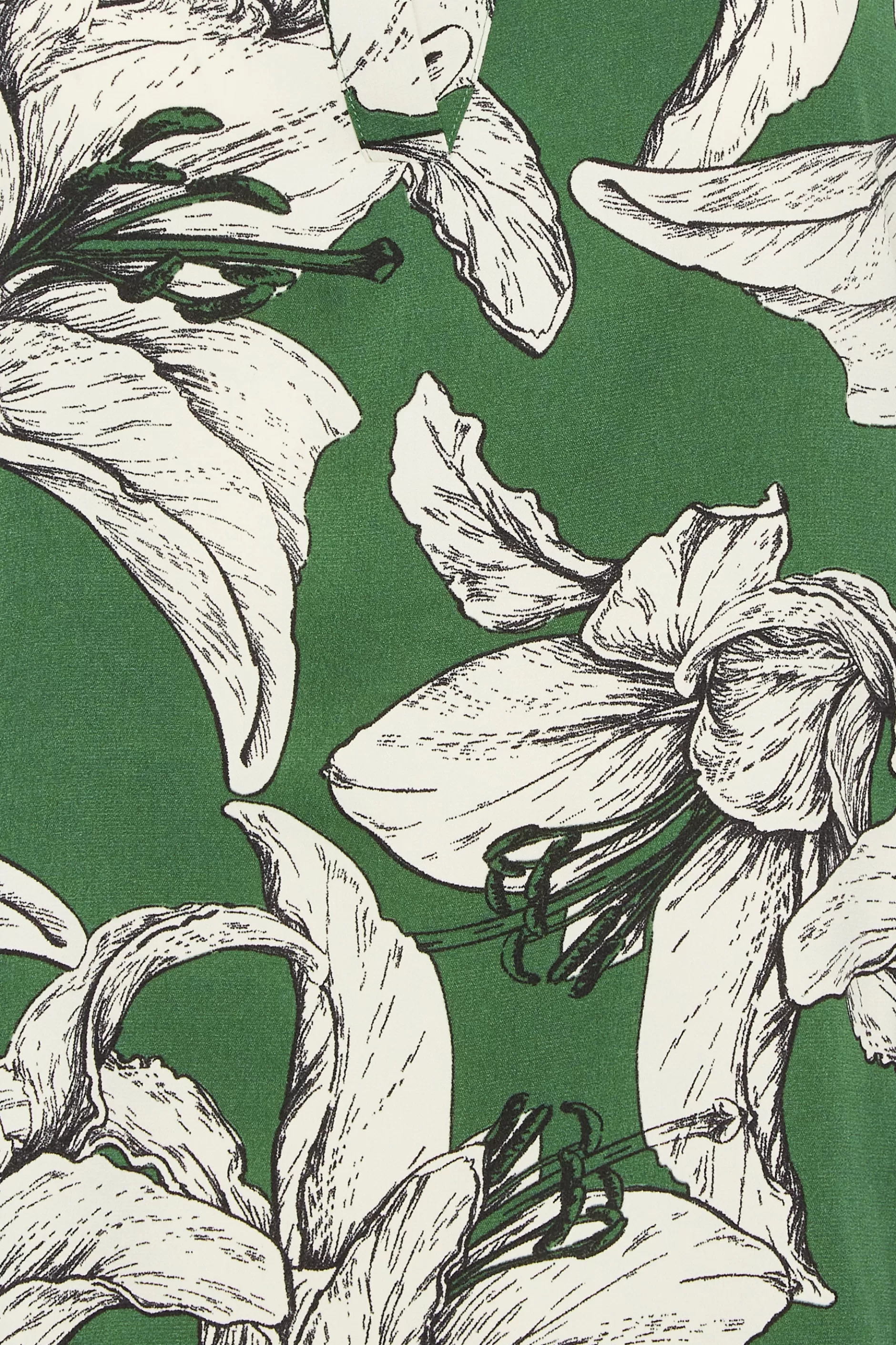 Women M&Co Shirts> Womens Green Floral Print 3/4 Sleeve Blouse