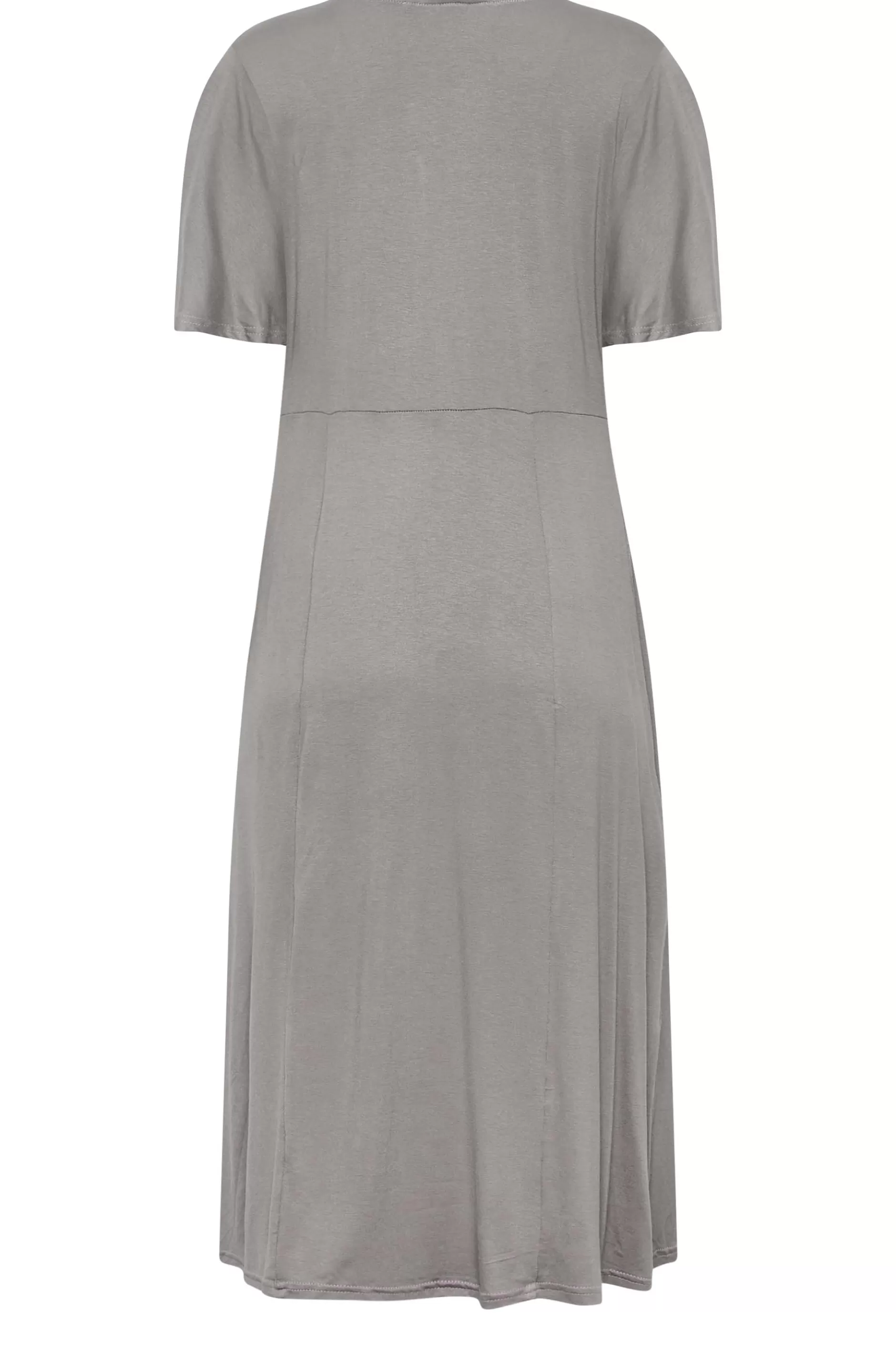 Women M&Co Midi Dresses> Womens Grey Angel Sleeve Split Hem Midi Dress