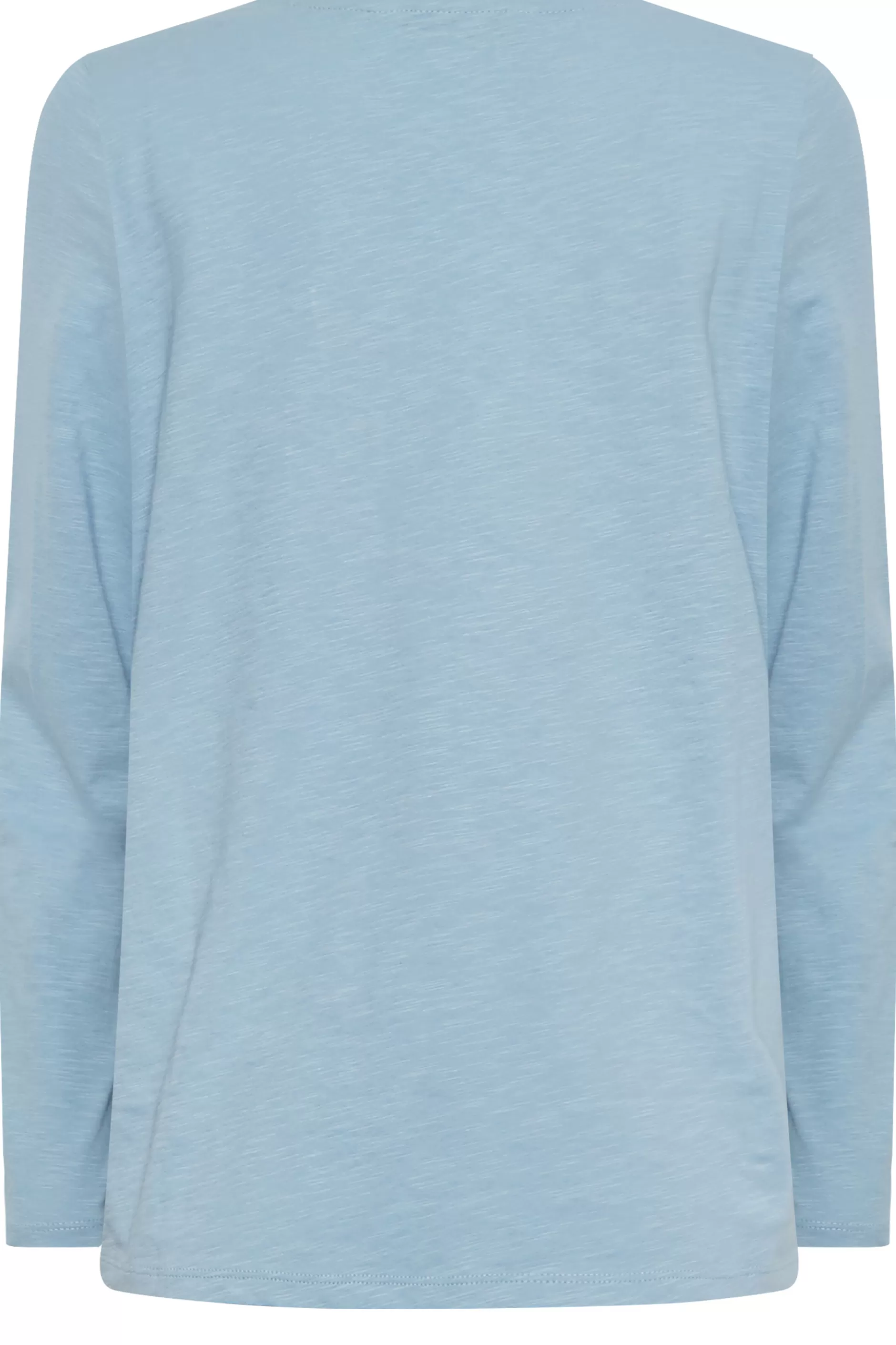Women M&Co T-Shirts> Womens Light Blue V-Neck Long Sleeve Cotton Blend T-Shirt