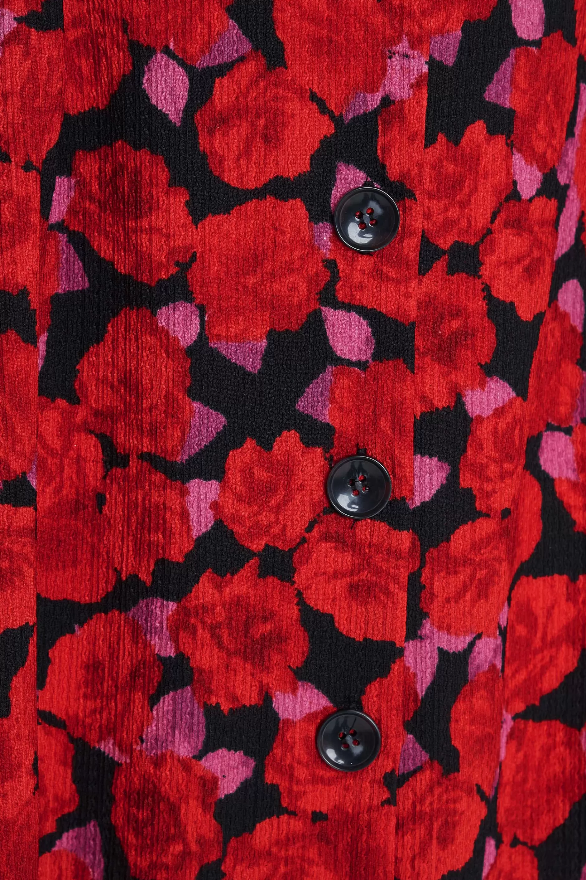 Women M&Co Wedding Guest Dresses> Womens Red Floral Print Button Through Dress