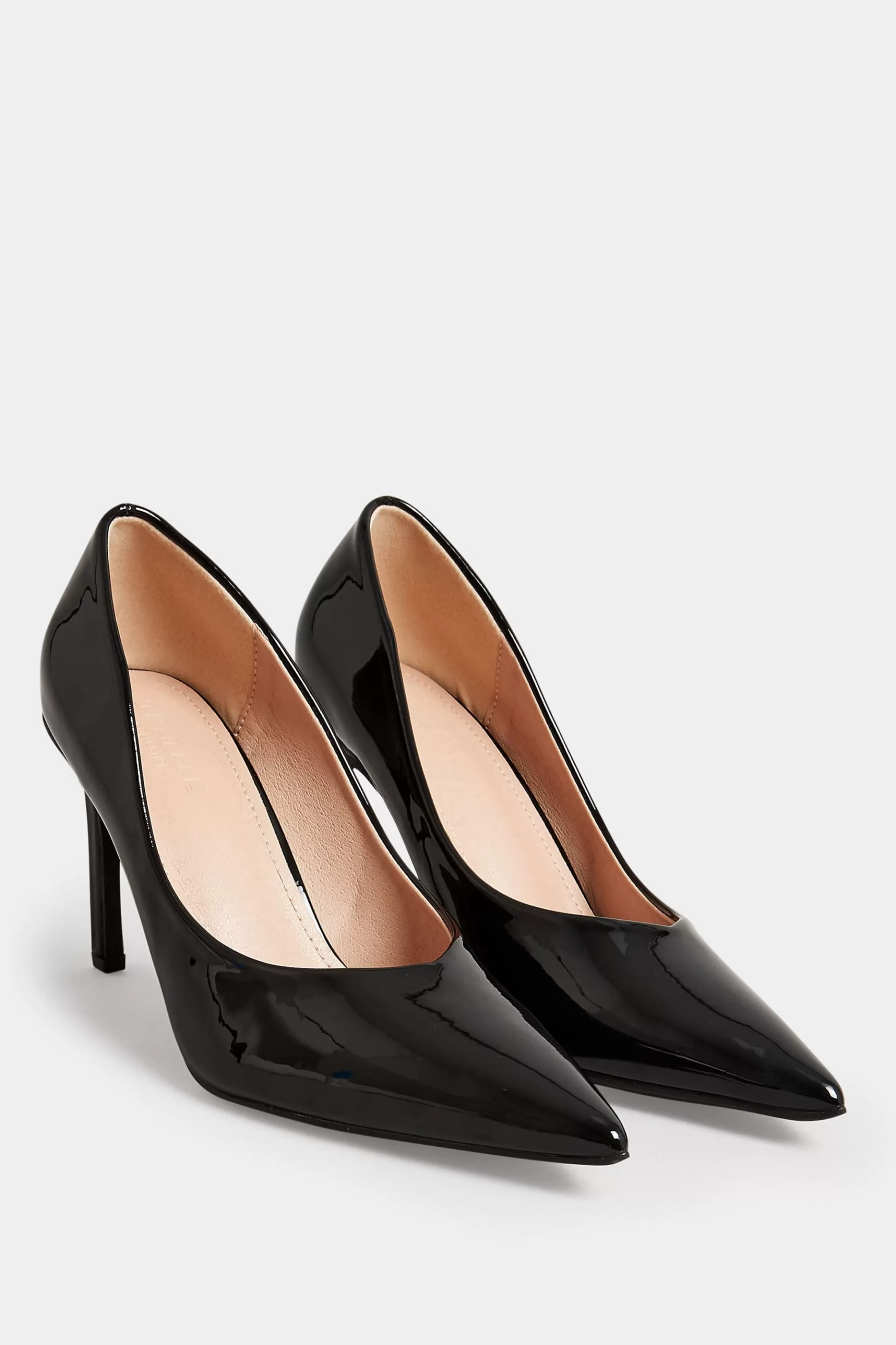 Women M&Co Heels>Pixiegirl Pixiegirl Black Patent Pointed Court Shoes In Standard Fit