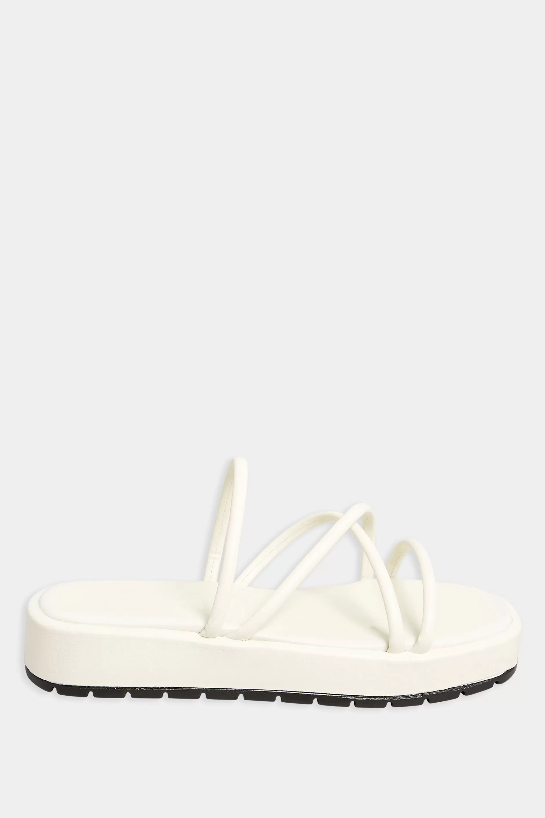 Women M&Co Sandals>Pixiegirl Pixiegirl Cream Strappy Flatform Sandals In Standard Fit
