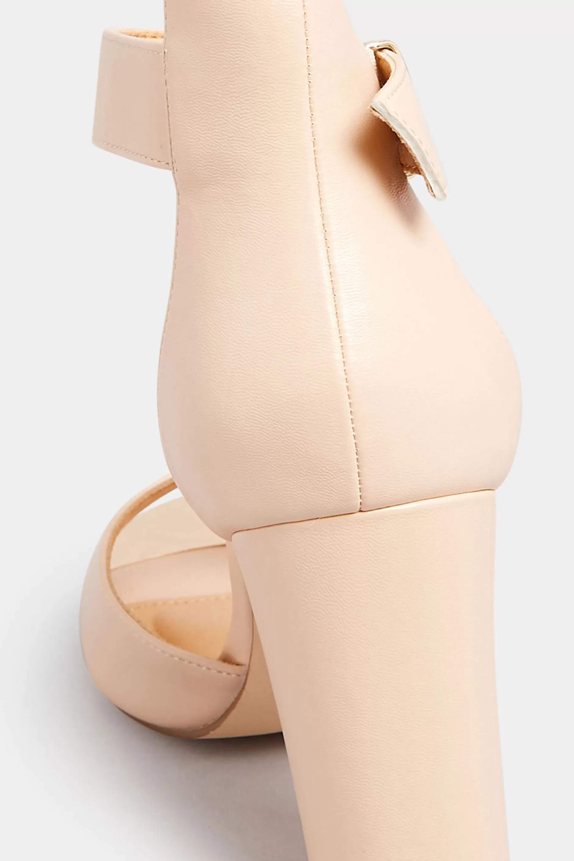 Women M&Co Heels>Pixiegirl Pixiegirl Nude Ankle Strap High Block Heels In Standard Fit