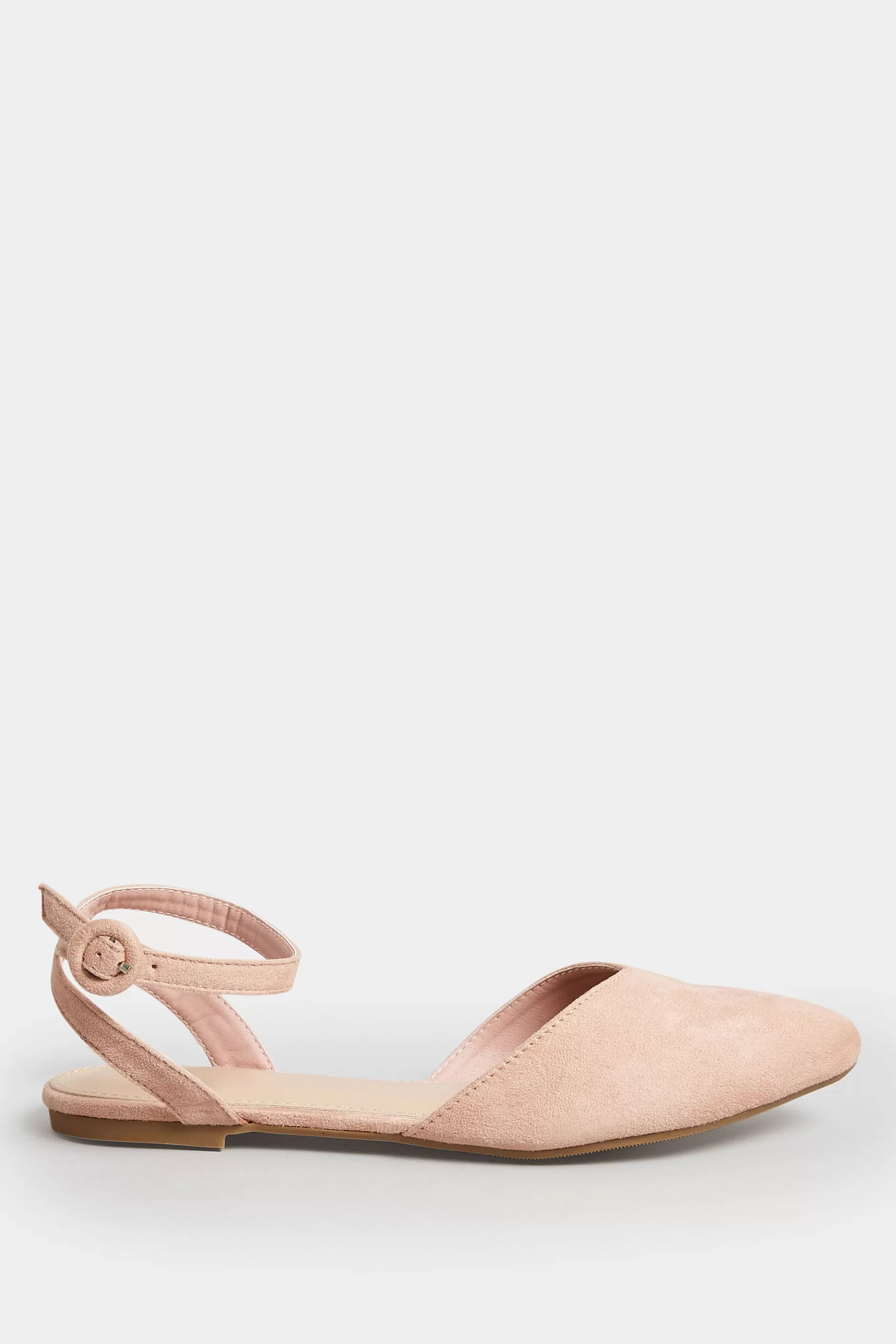 Women M&Co Flat Shoes>Pixiegirl Pixiegirl Nude Faux Suede Two Part Pointed Ballerina Pumps In Standard Fit
