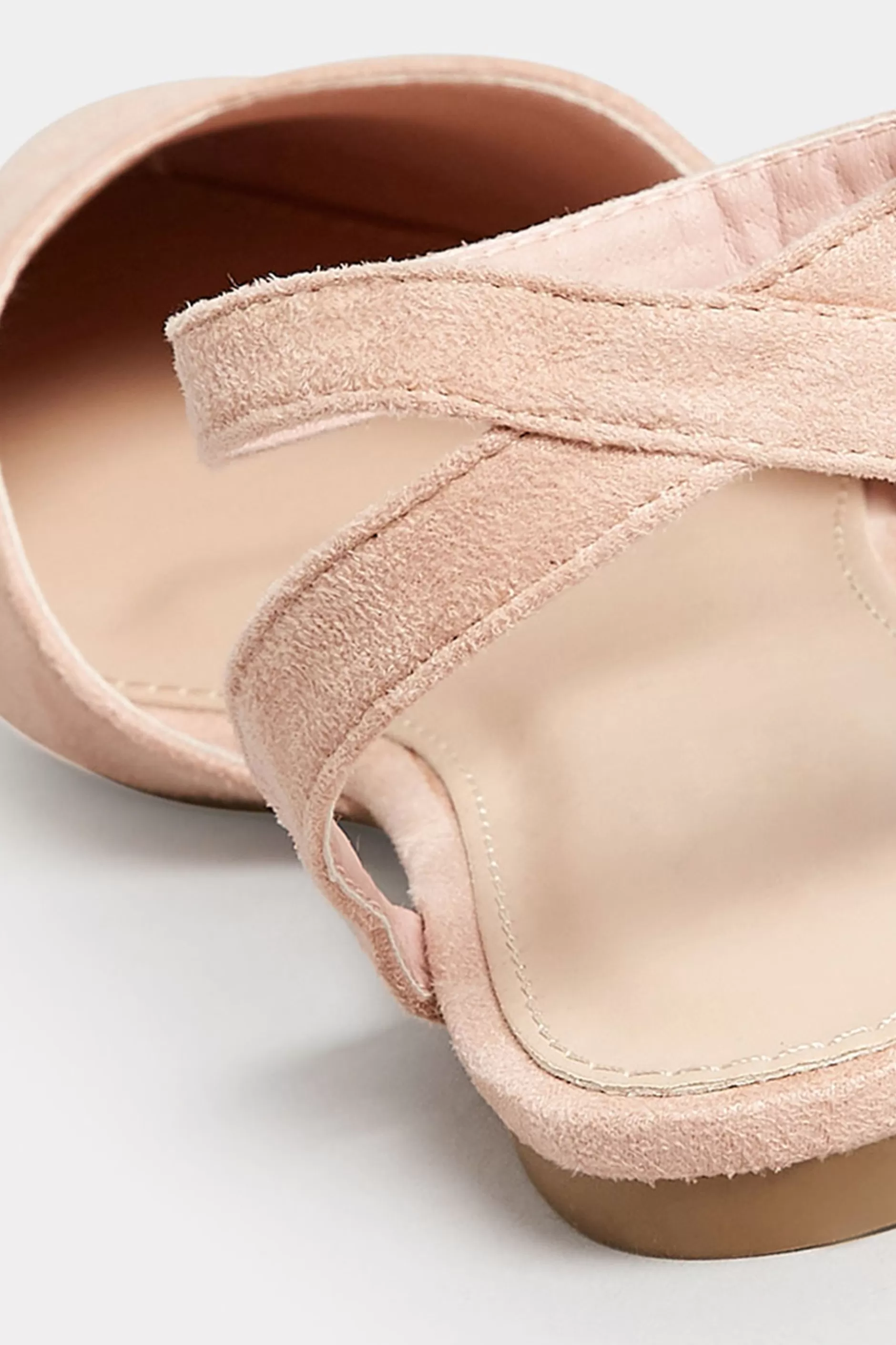 Women M&Co Flat Shoes>Pixiegirl Pixiegirl Nude Faux Suede Two Part Pointed Ballerina Pumps In Standard Fit
