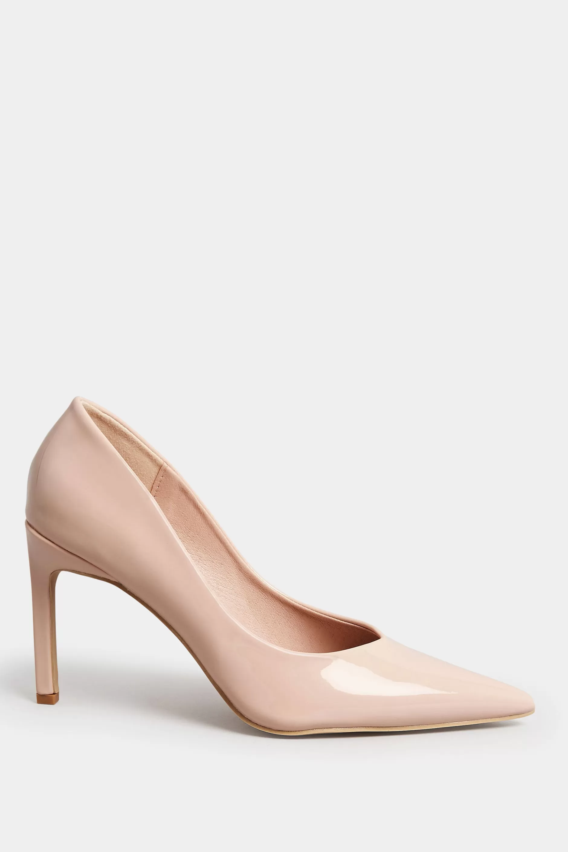 Women M&Co Heels>Pixiegirl Pixiegirl Nude Patent Pointed Court Shoes In Standard Fit