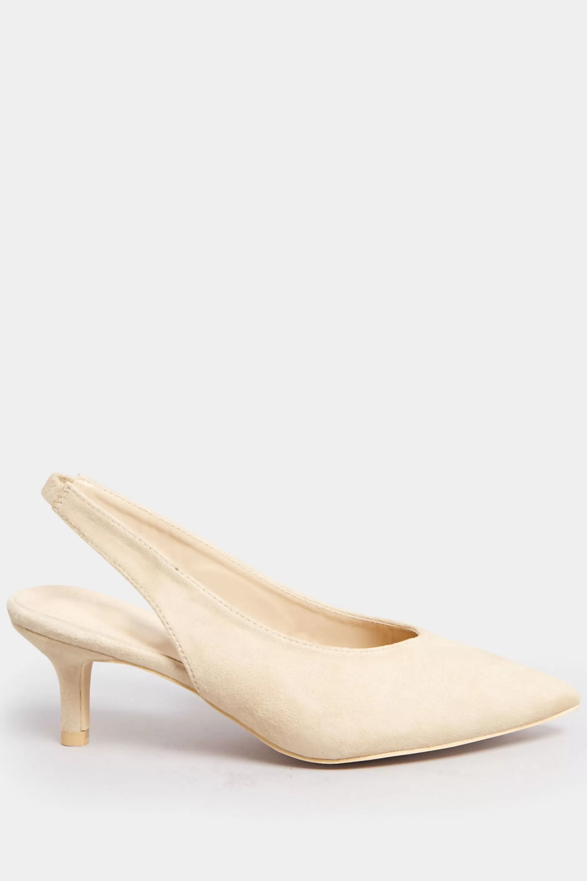Women M&Co Heels>Pixiegirl Pixiegirl Nude Slingback Kitten Heel Court Shoes In Standard Fit