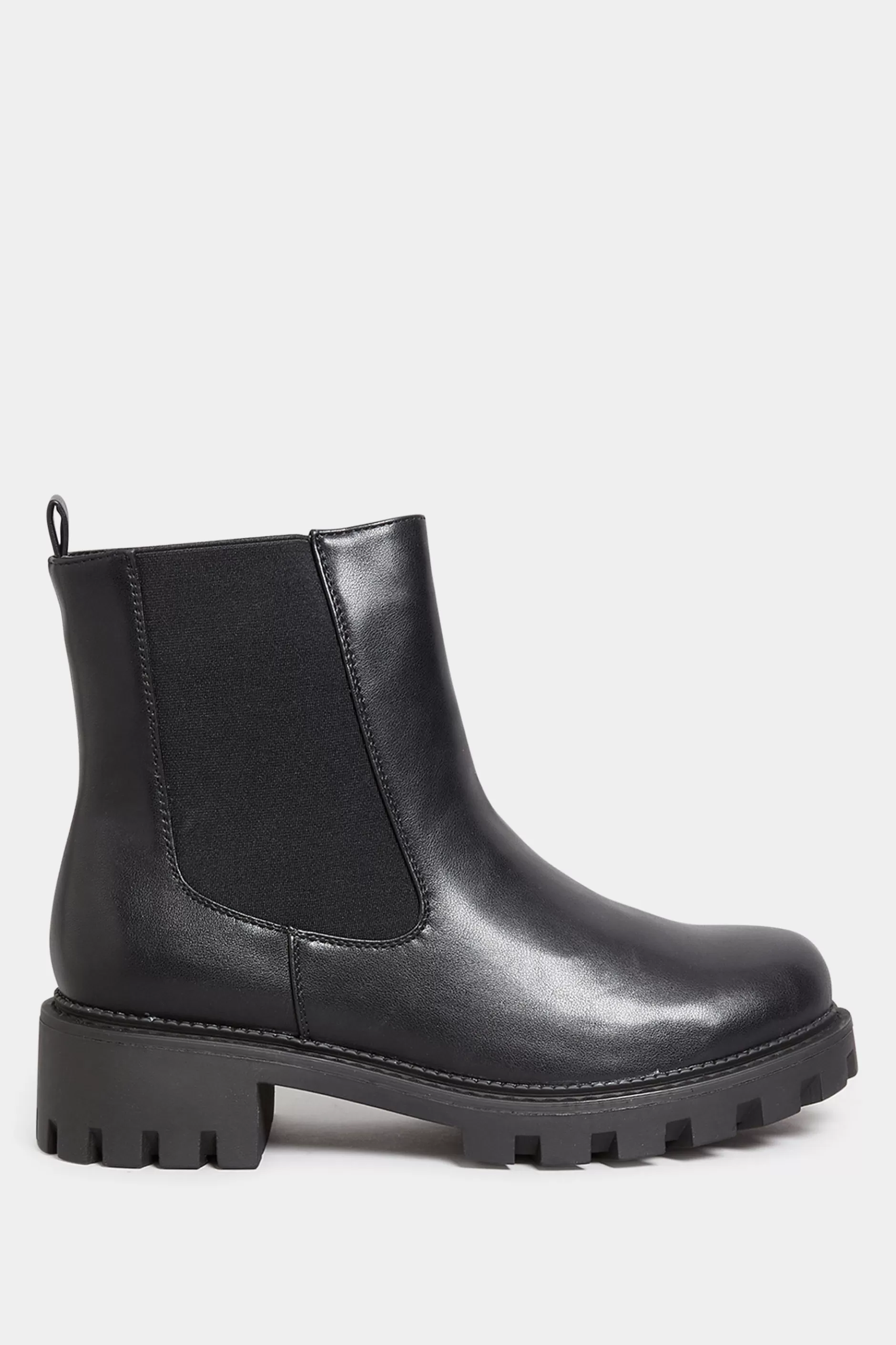 Women M&Co Boots>Yours Yours Black Chunky Chelsea Boots In Wide E Fit & Extra Wide Eee Fit