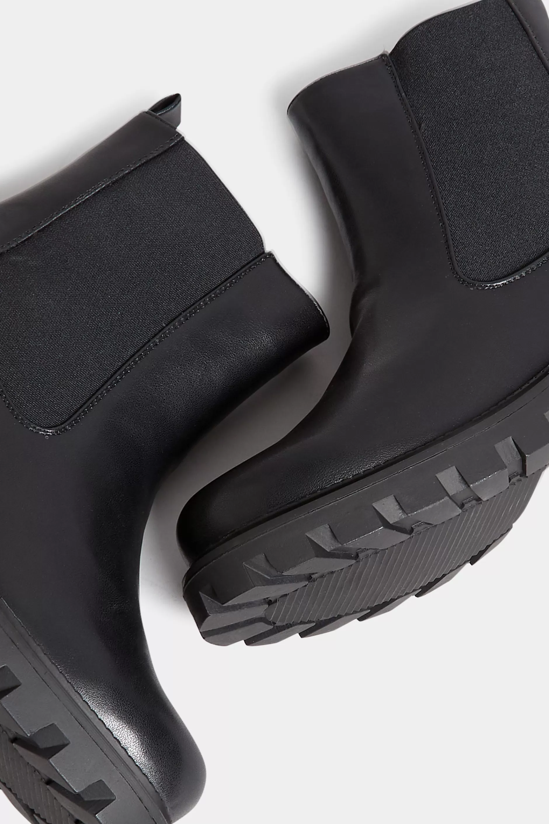 Women M&Co Boots>Yours Yours Black Chunky Chelsea Boots In Wide E Fit & Extra Wide Eee Fit
