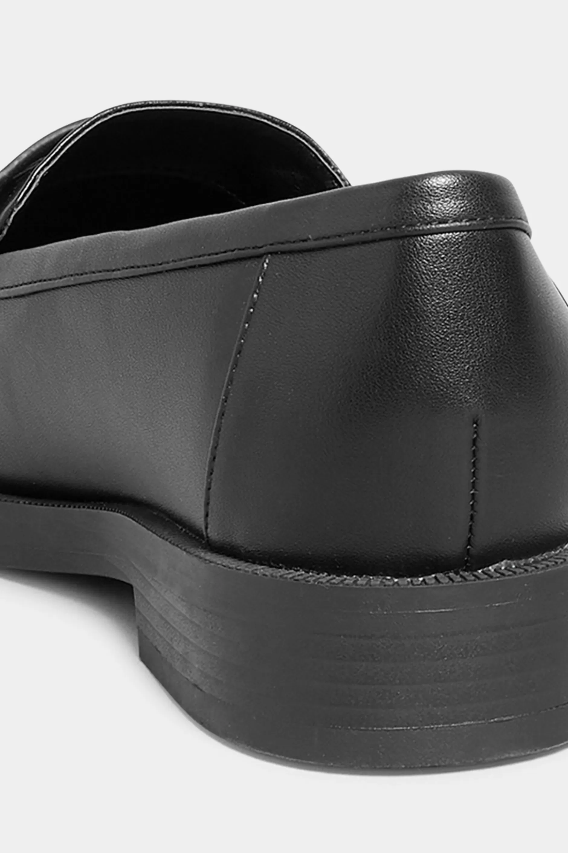 Women M&Co Flat Shoes>Yours Yours Black Faux Leather Tassel Loafers In Wide E Fit & Extra Wide Eee Fit