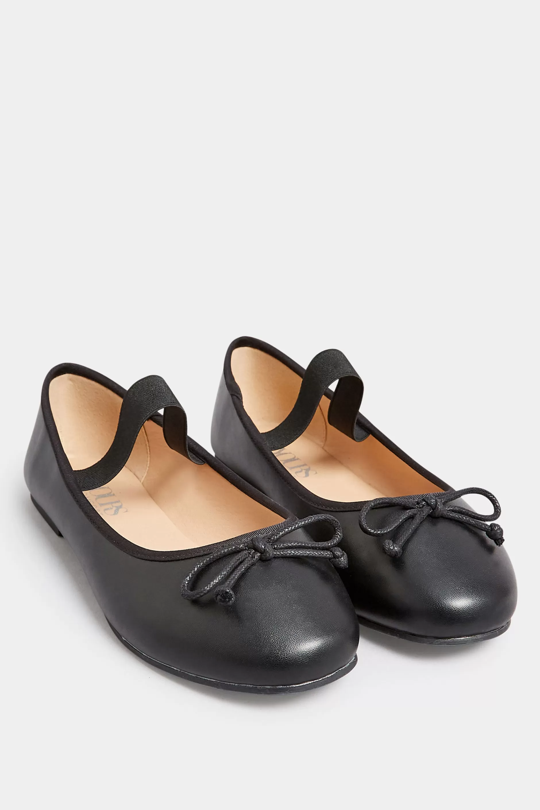 Women M&Co Flat Shoes>Yours Yours Black Mary Jane Ballerina Pumps In Wide E Fit & Extra Wide Eee Fit