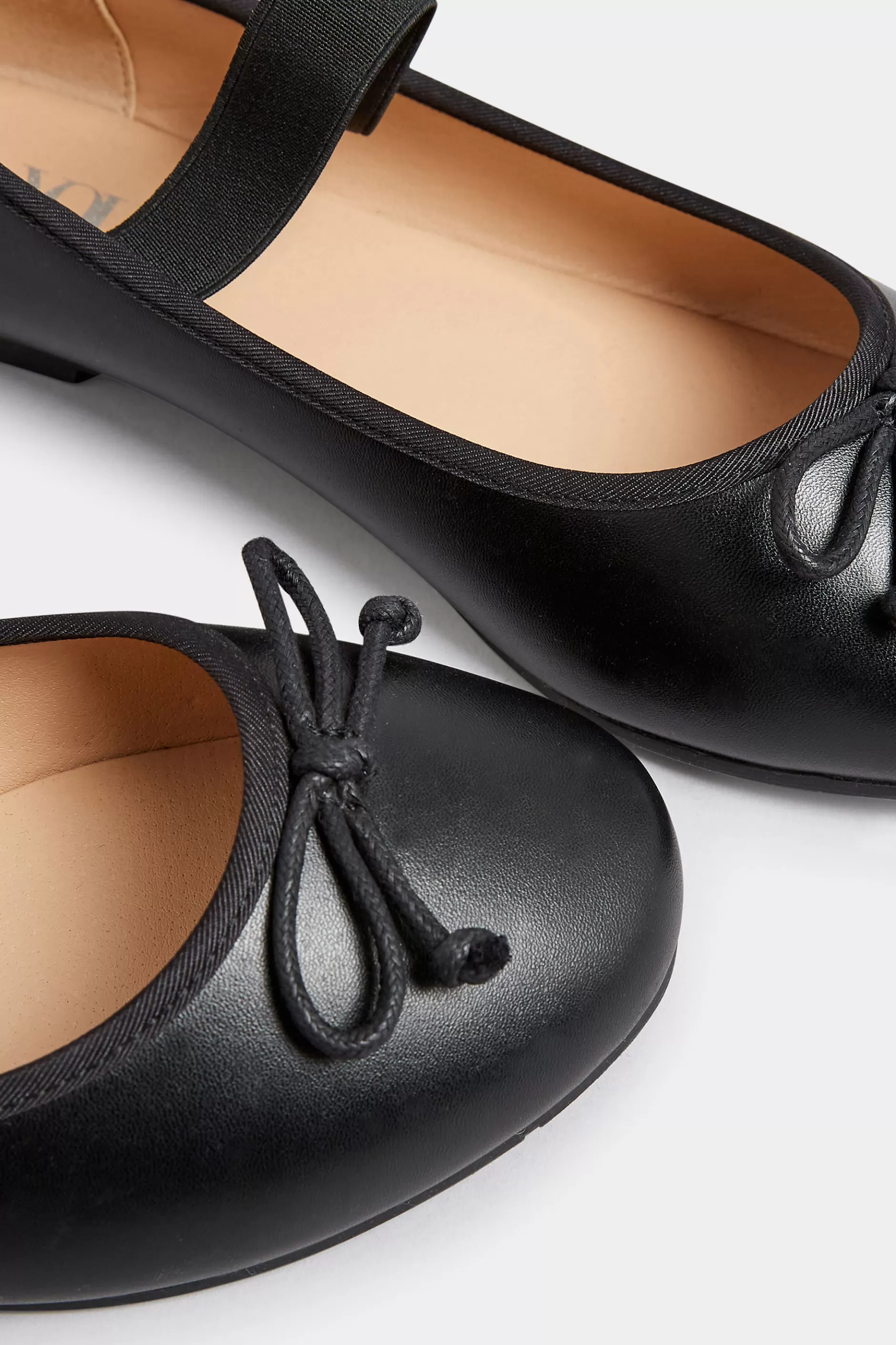 Women M&Co Flat Shoes>Yours Yours Black Mary Jane Ballerina Pumps In Wide E Fit & Extra Wide Eee Fit
