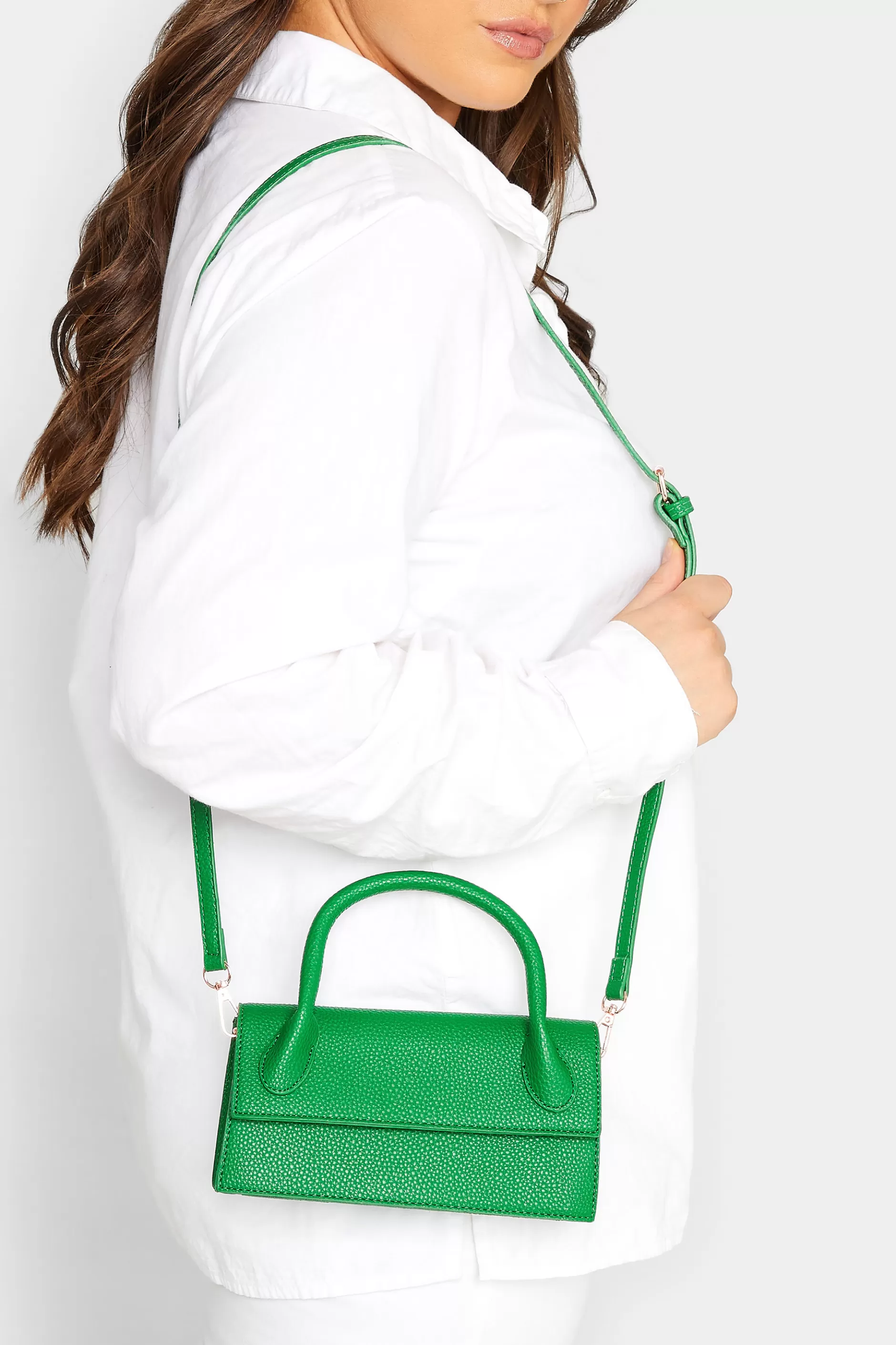 Women M&Co Bags>Yours Yours Bright Green Top Handle Crossbody Bag