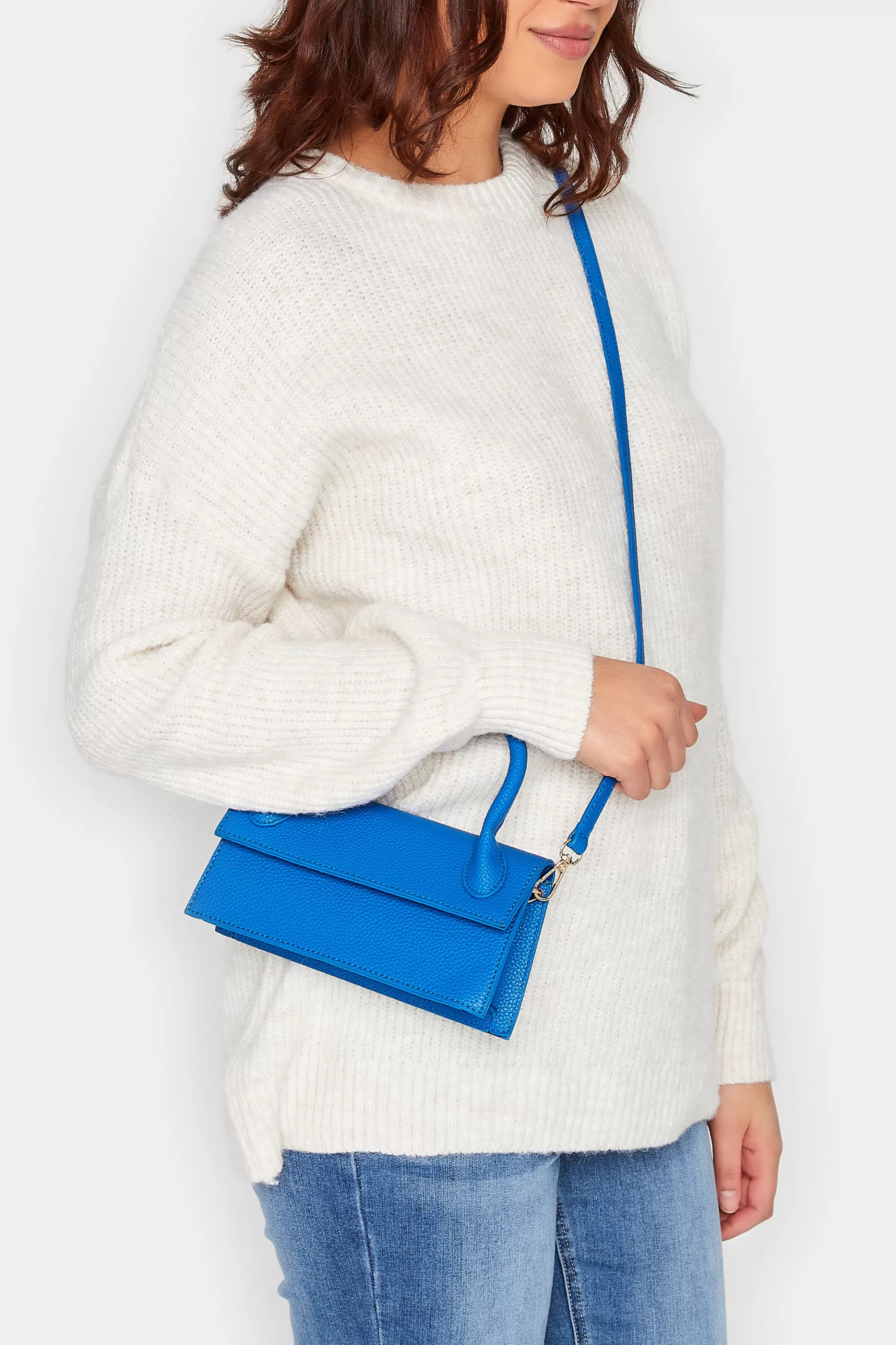 Women M&Co Bags>Yours Yours Cobalt Blue Top Handle Crossbody Bag