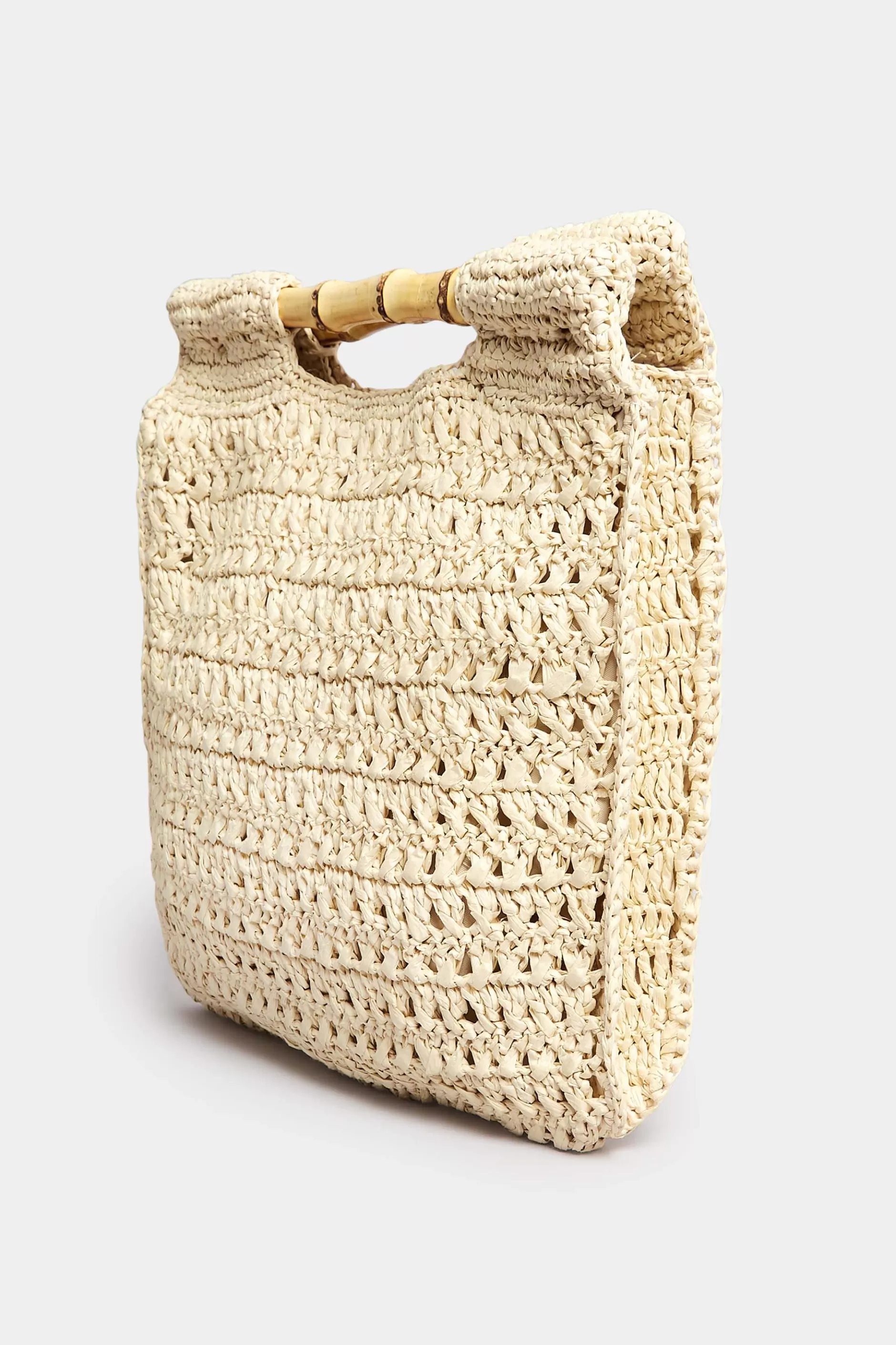 Women M&Co Bags>Yours Yours Natural Brown Crochet Bamboo Bag