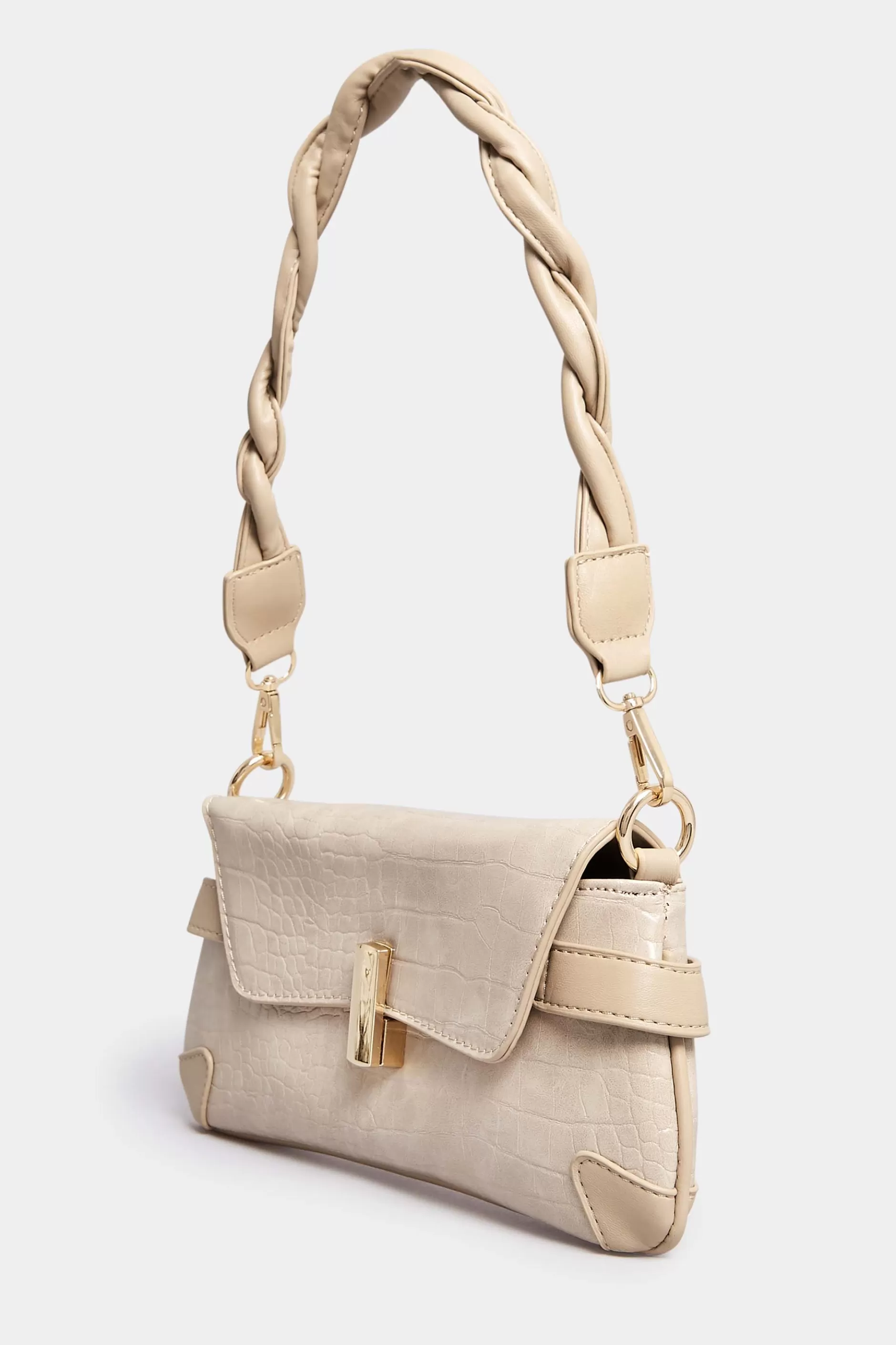 Women M&Co Bags>Yours Yours Nude Faux Leather Twisted Handle Shoulder Bag